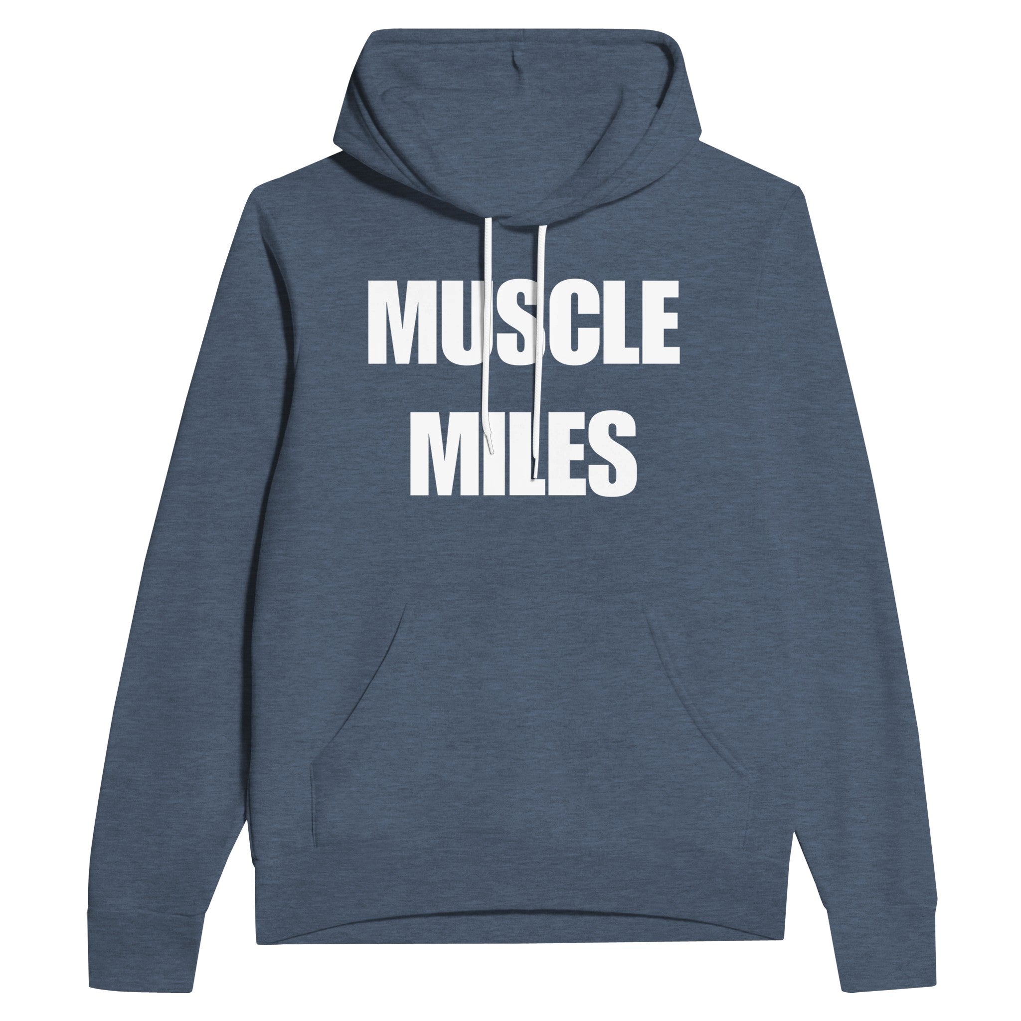 Muscle Miles unisex hoodie in Heather Navy