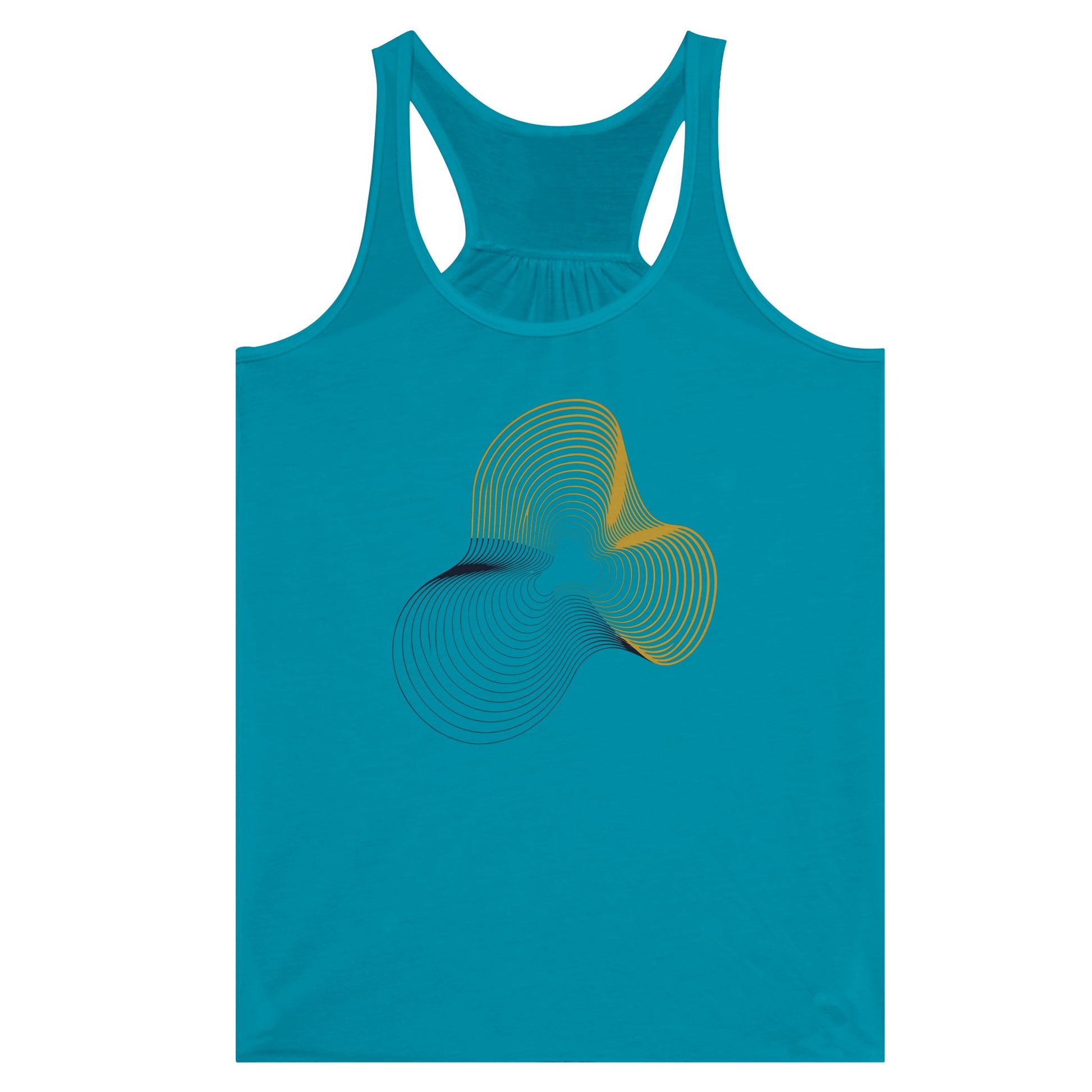 Carry-On Only. Excuses Left Behind. women's flowy racerback tank — detail shot of the print
