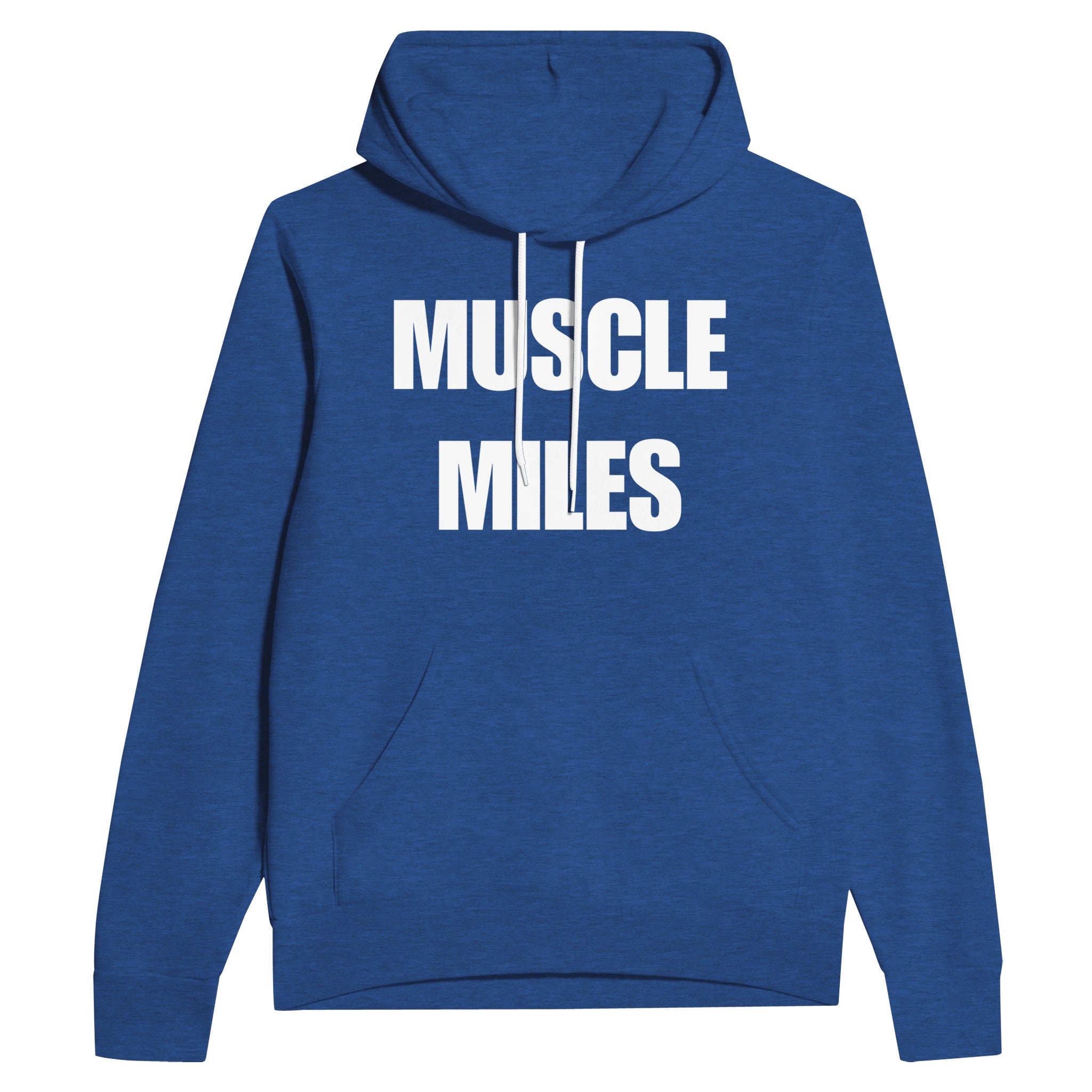 Muscle Miles unisex hoodie in Heather True Royal