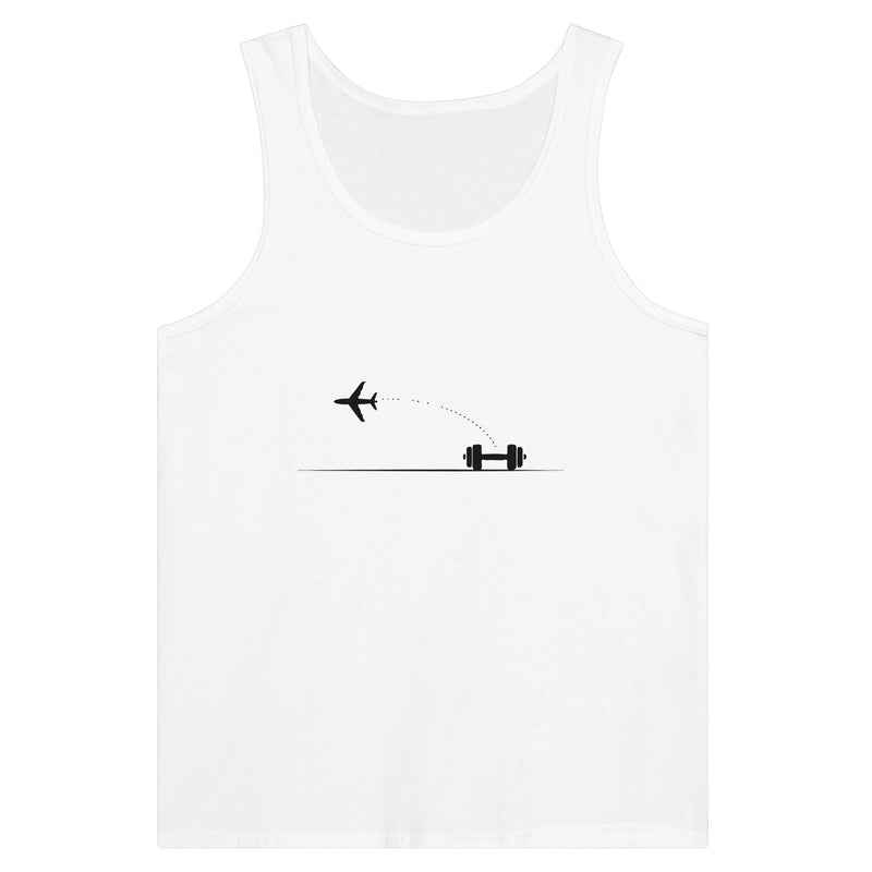 Land. Recover. Repeat. Tank | Dumbbells & Hotels - Land. Recover. Repeat. design, tank product photo