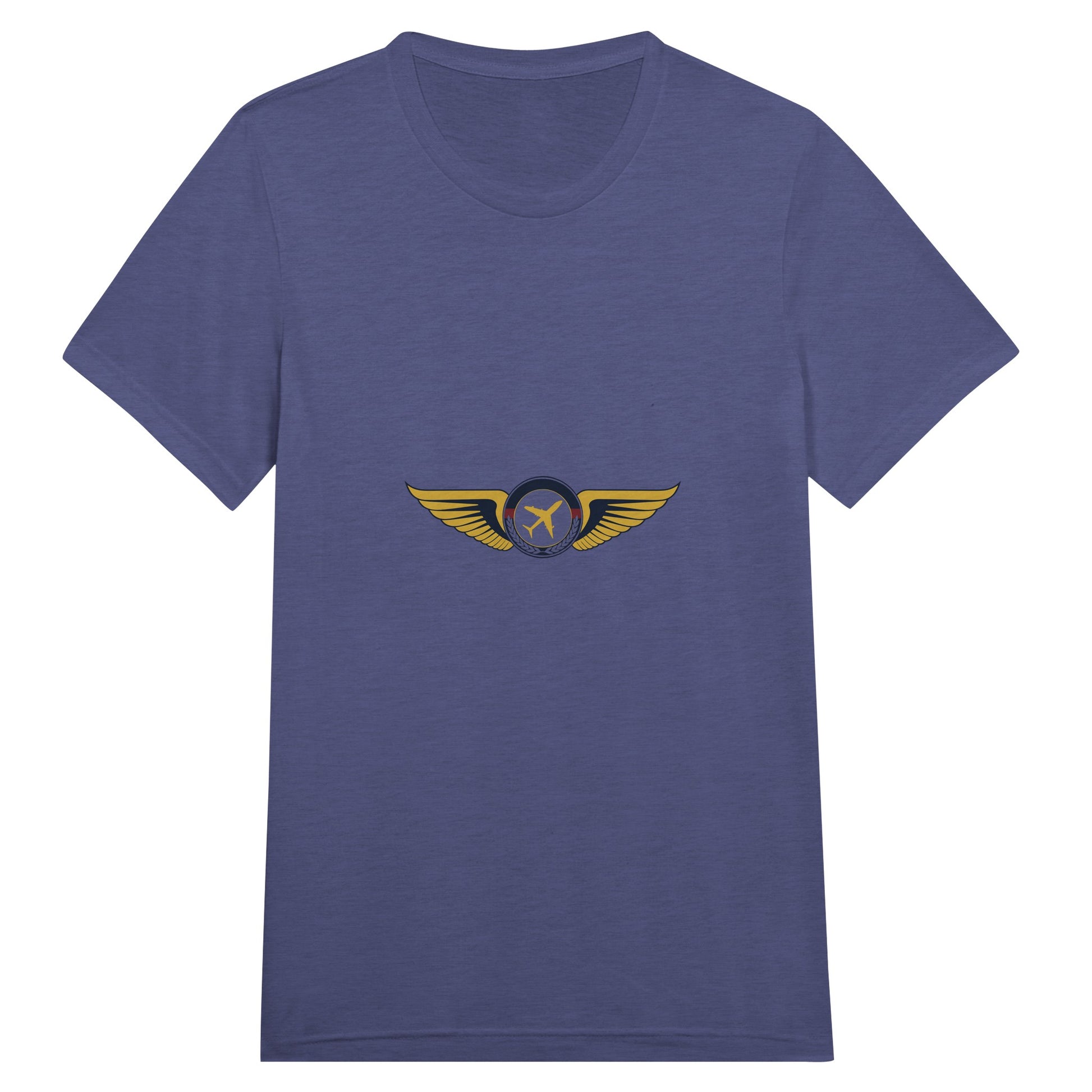 Aviator Wings flight-tested travel tee, flat lay 2 — Dumbbells & Hotels