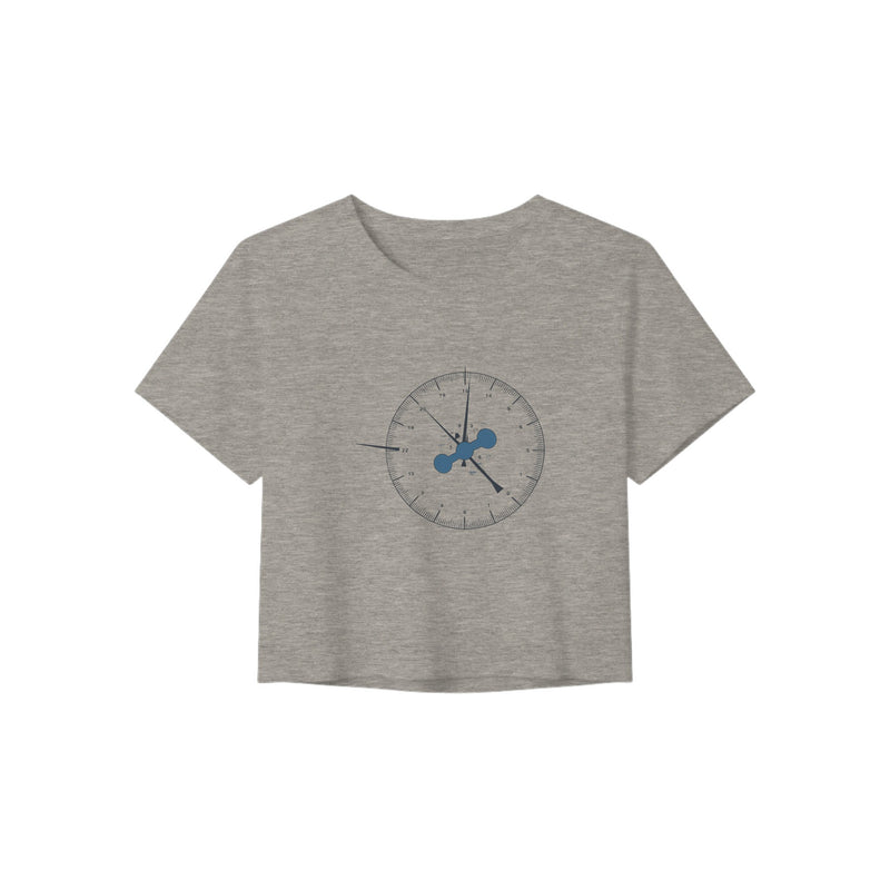 Clock In. Check In. Show Up. Crop Top | Dumbbells & Hotels - Clock In. Check In. Show Up. design, crop top product photo