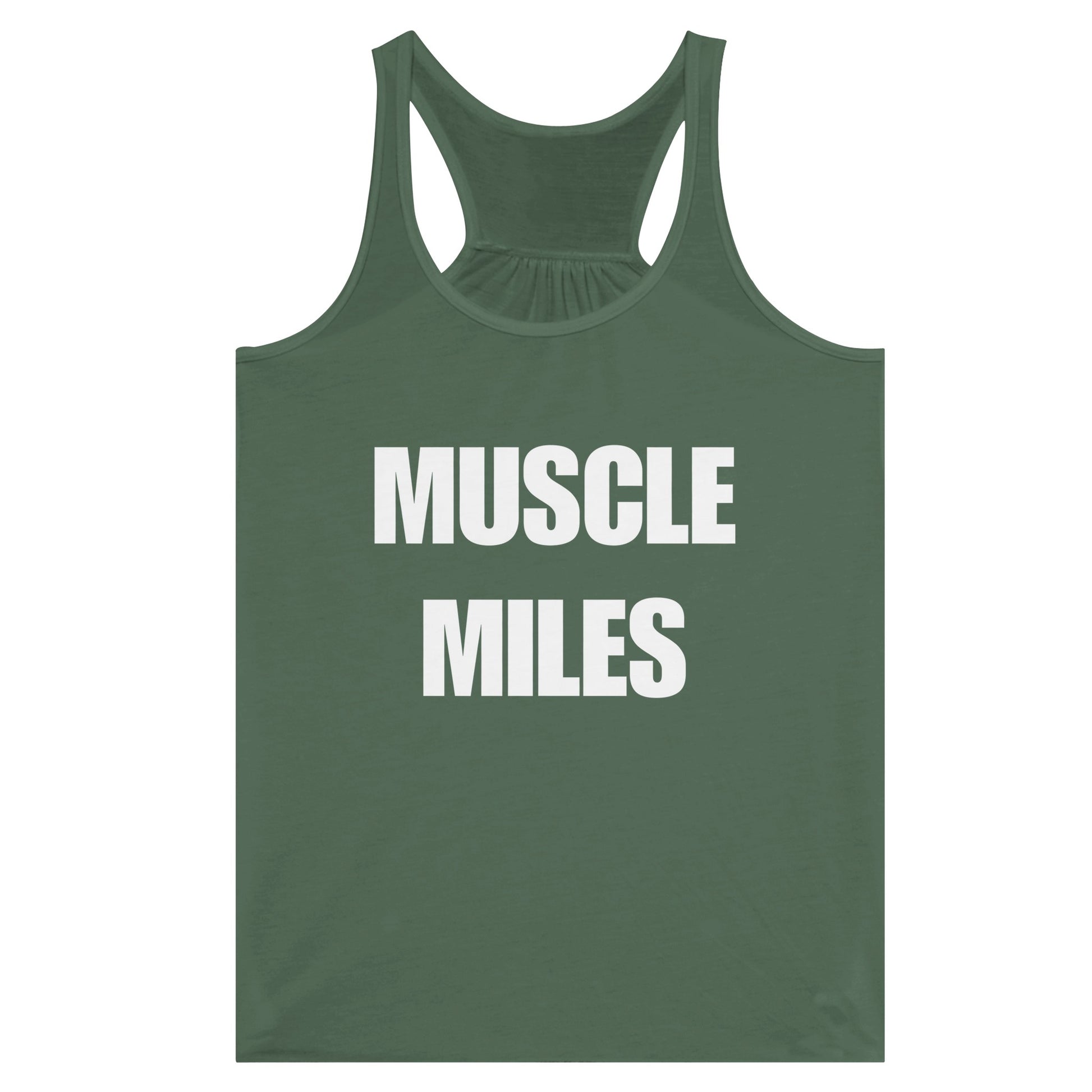 Muscle Miles racerback tank on-model during workout