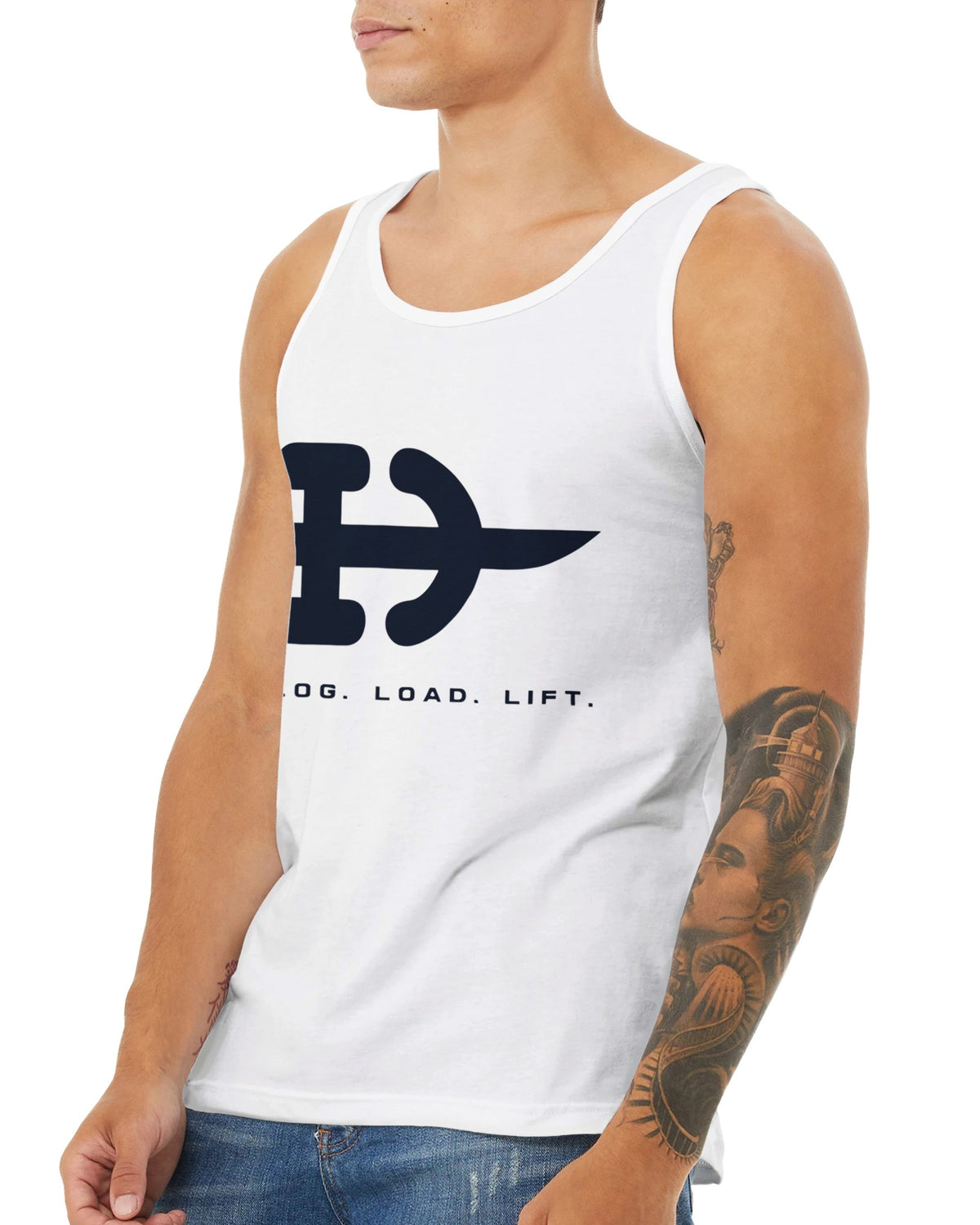 Log. Load. Lift. Tank | Dumbbells & Hotels - Log. Load. Lift. design, tank product photo