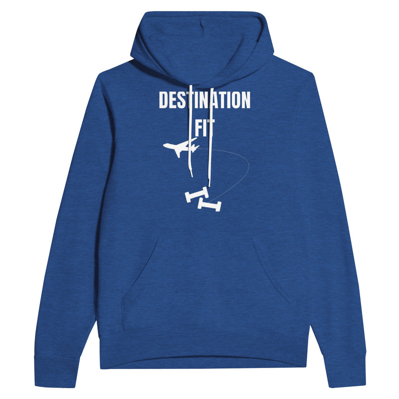 Destination Fit travel hoodie — layover-ready capsule-wardrobe apparel designed by pilots | Dumbbells & Hotels