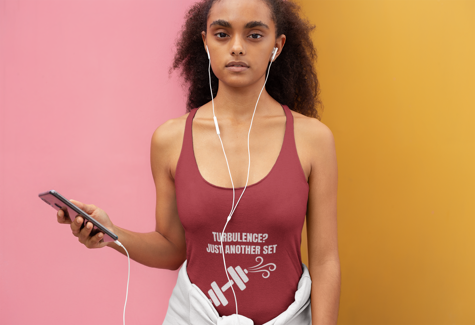 Women's Turbulence racerback tank in Vintage Red - Flight Tested travel fitness tank