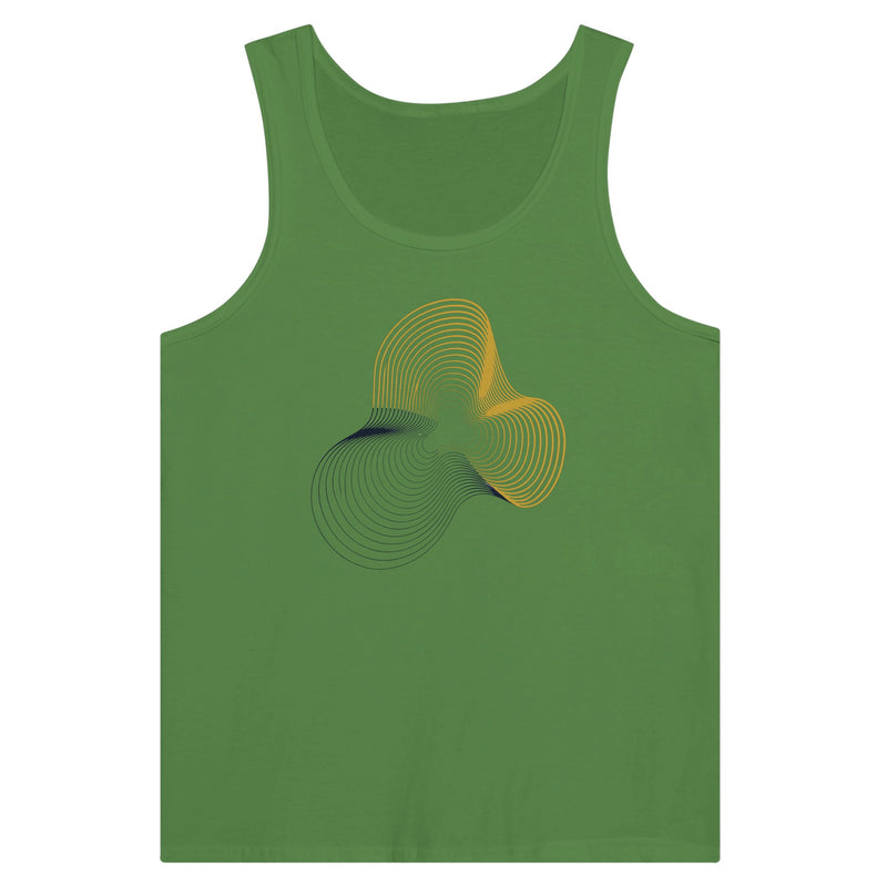 Carry-On Only. Excuses Left Behind. unisex workout tank — detail shot of the print