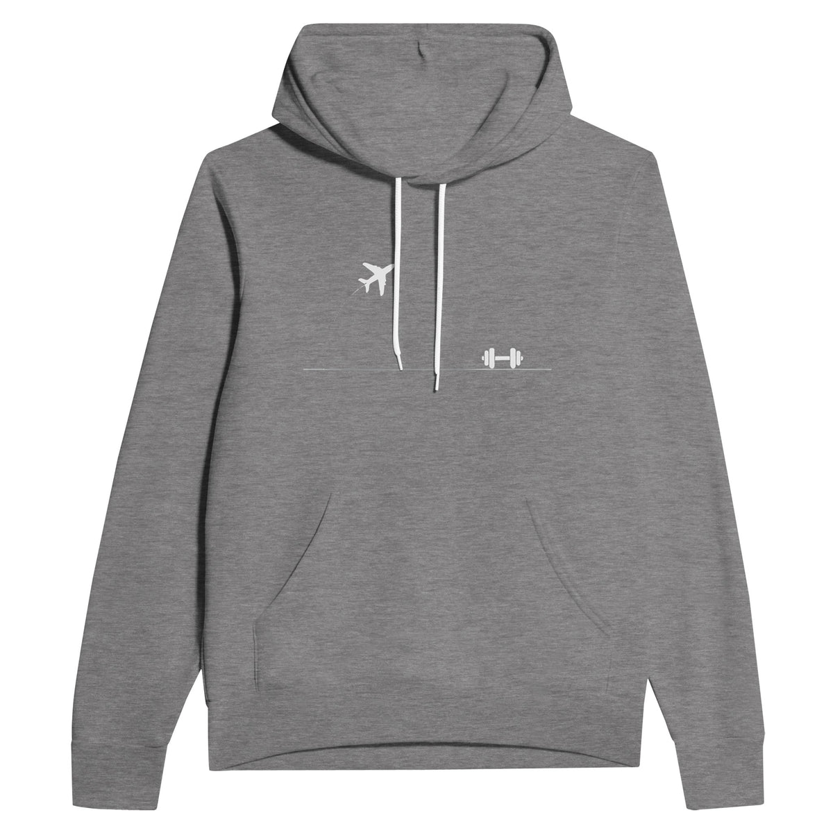 Rucked Miles, Ready Muscles Hoodie | Dumbbells & Hotels - Rucked Miles, Ready Muscles. design, hoodie product photo
