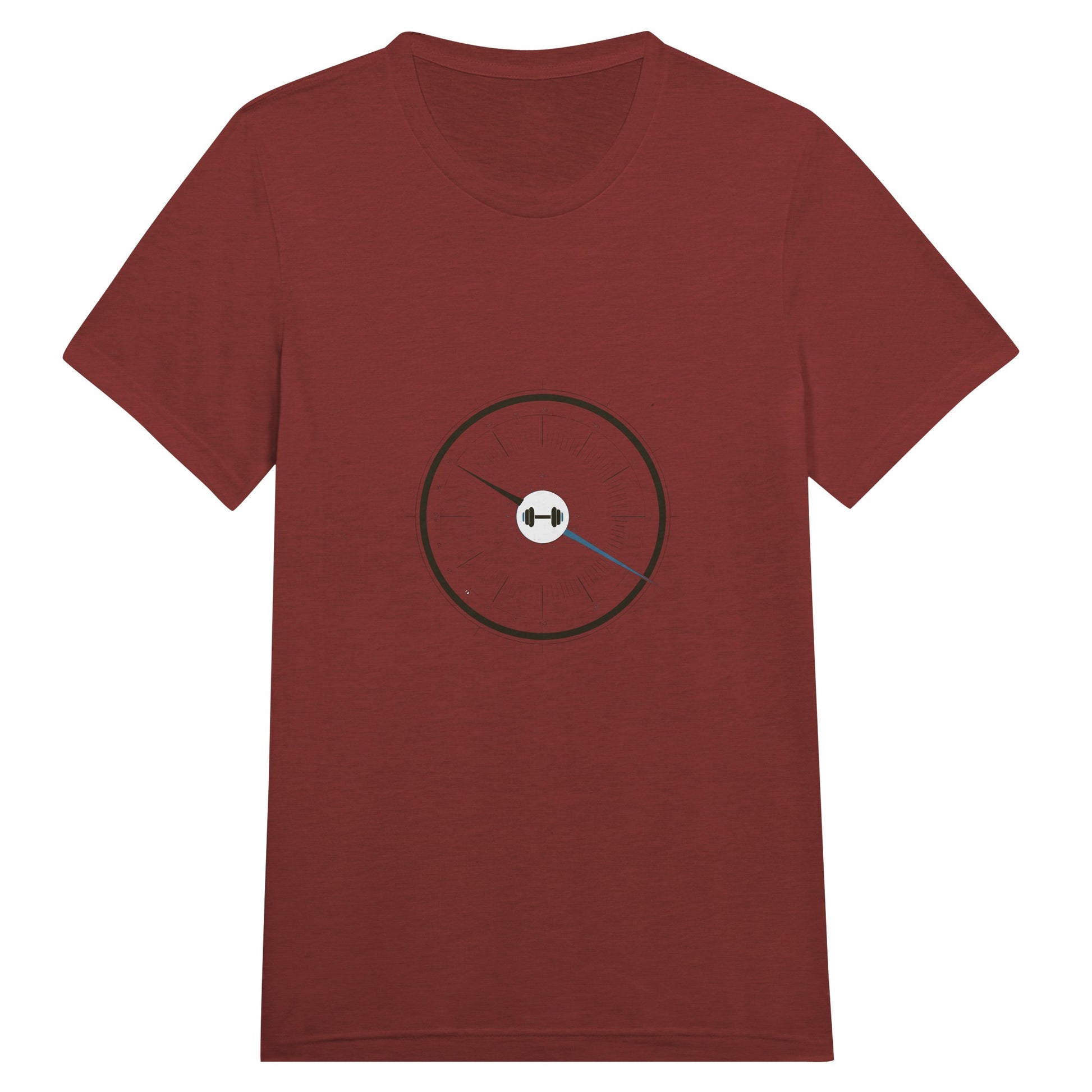 Bedside Manner Barbell Manner tee back view, Dumbbells and Hotels DTG print detail