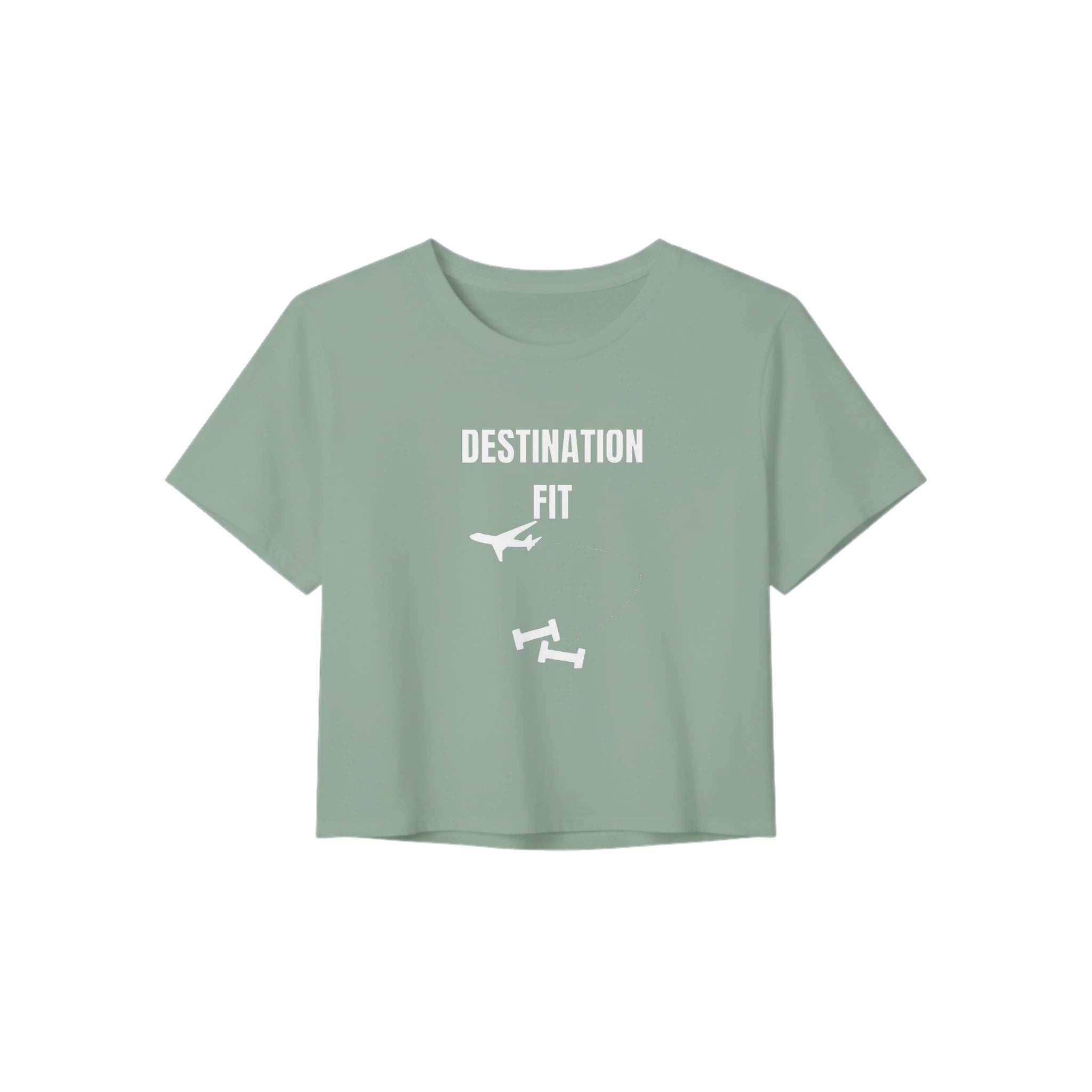 Destination Fit women's travel crop — road warrior training in the hotel gym | Dumbbells & Hotels