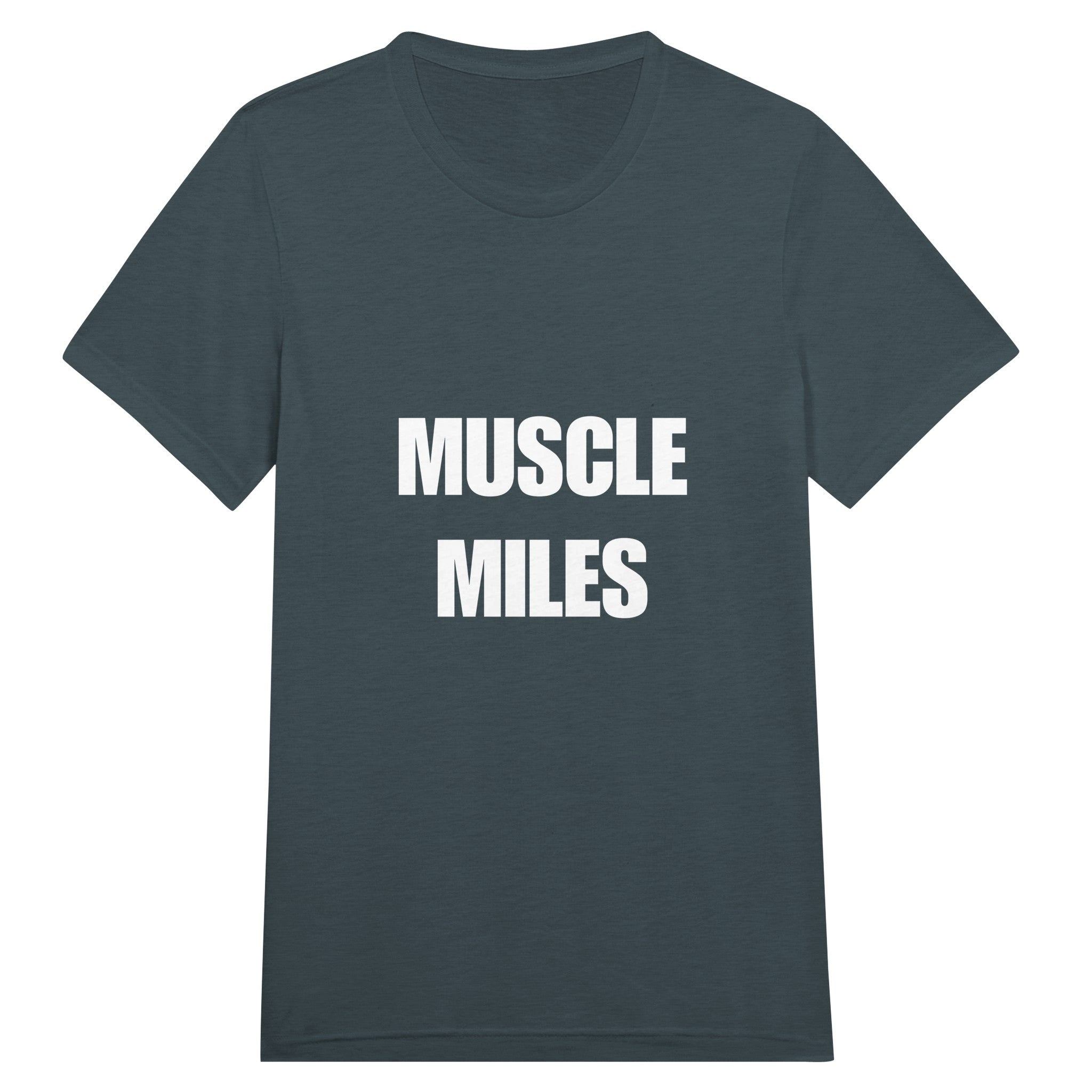 Muscle Miles tee size chart reference