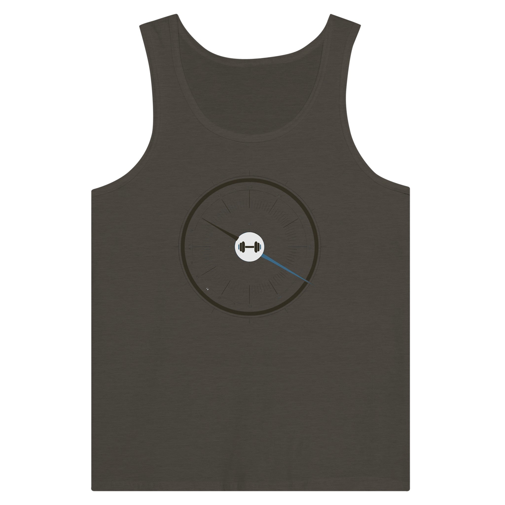 Bedside Manner Barbell Manner tank colorway detail, wrinkle-resistant travel fabric