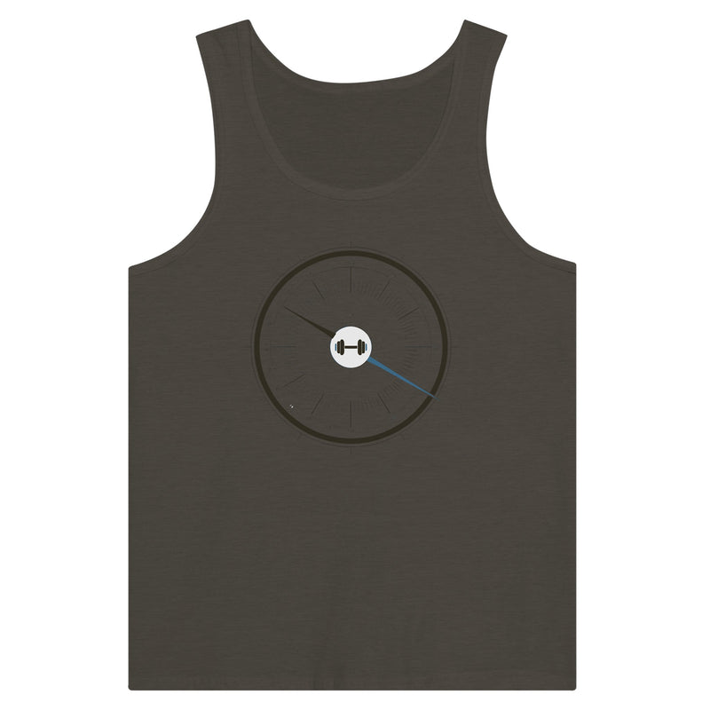 Bedside Manner Barbell Manner tank colorway detail, wrinkle-resistant travel fabric