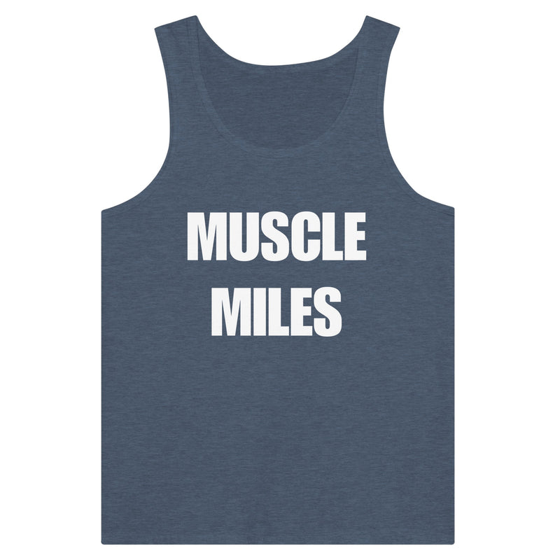 Muscle Miles tank top lifestyle shot, airport lounge