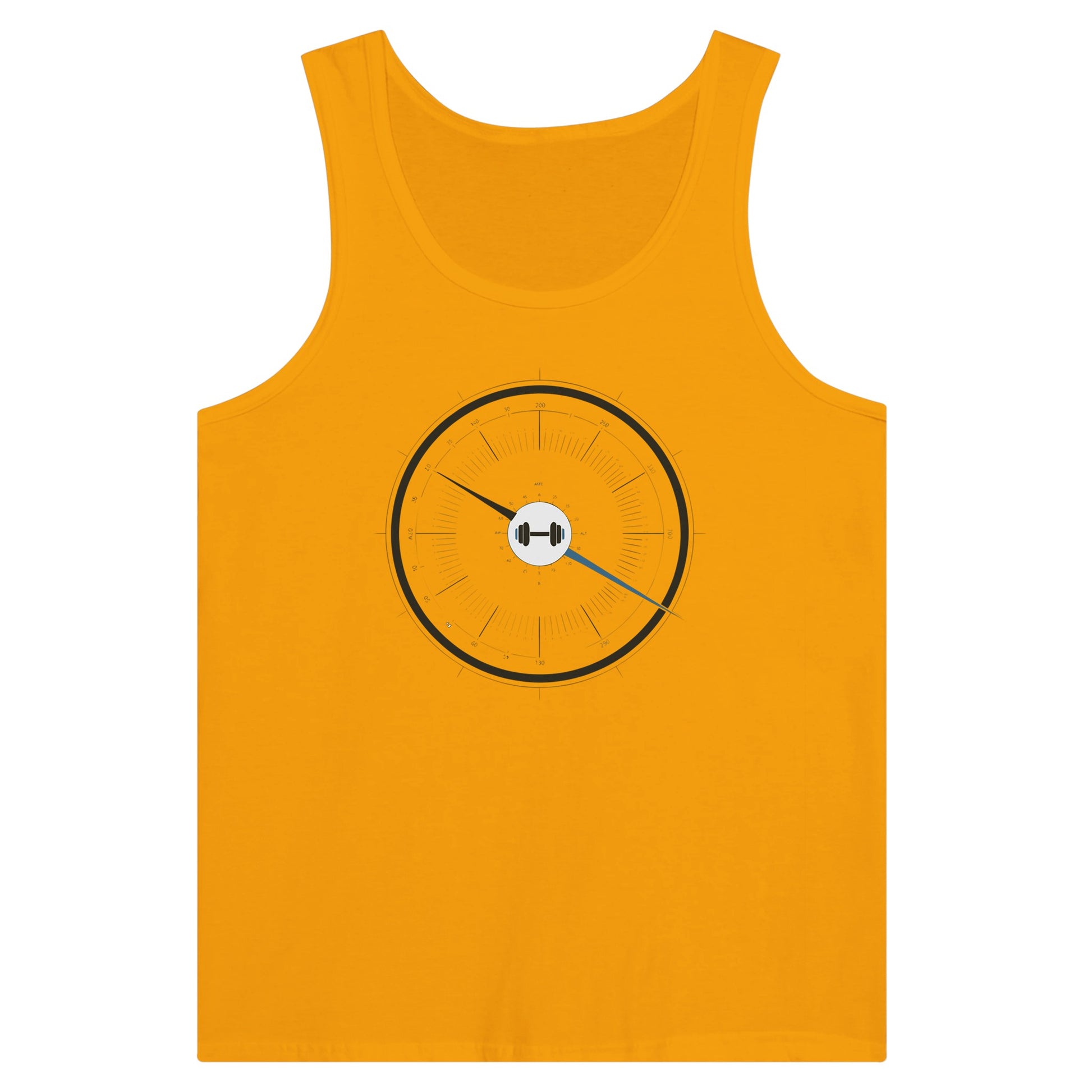Bedside Manner Barbell Manner tank flat lay, breathable open-air construction for road warriors