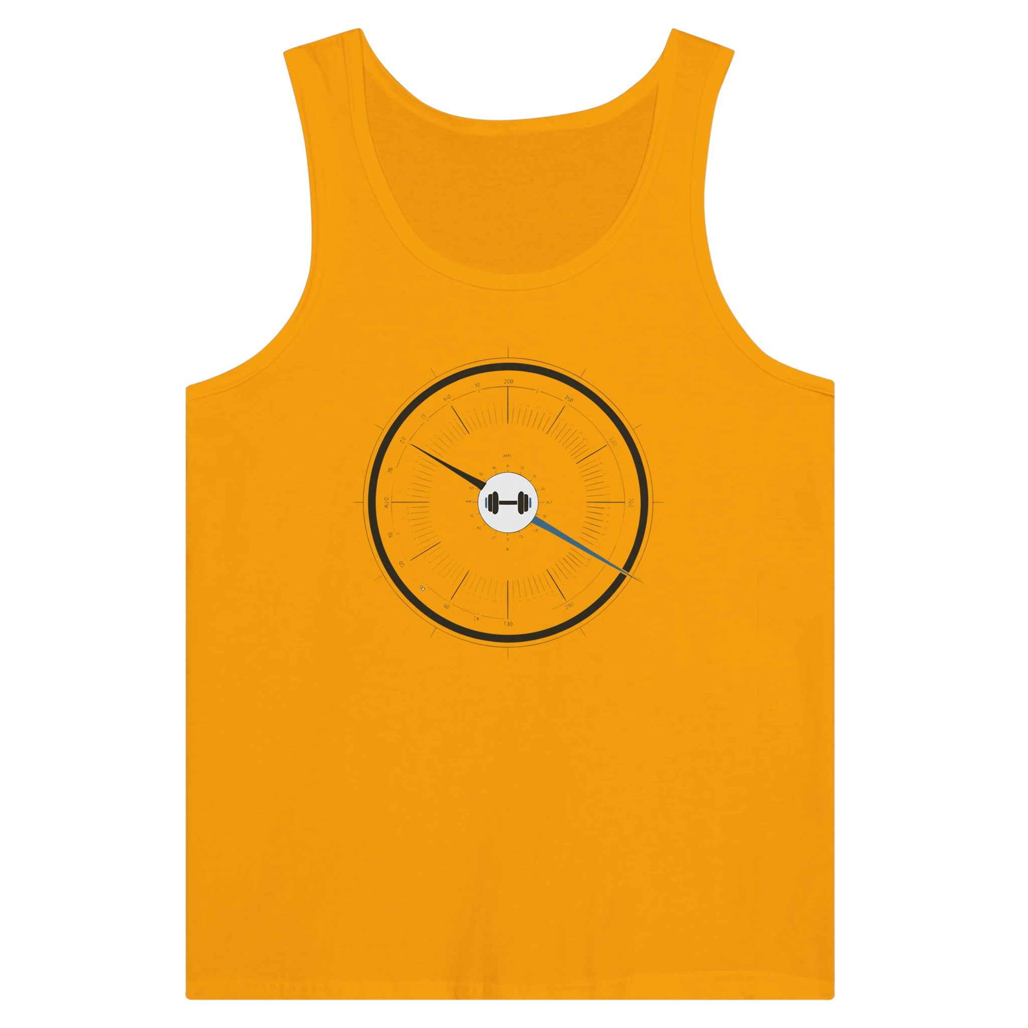 Bedside Manner Barbell Manner tank flat lay, breathable open-air construction for road warriors