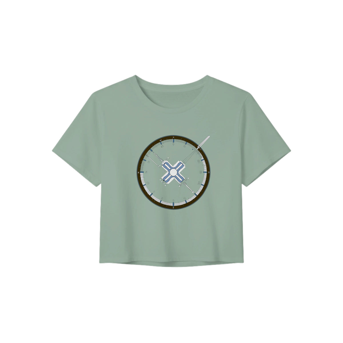 Flight-Tested Standard Crop Tee | Dumbbells & Hotels - Flight-Tested Standard design, crop tee product photo