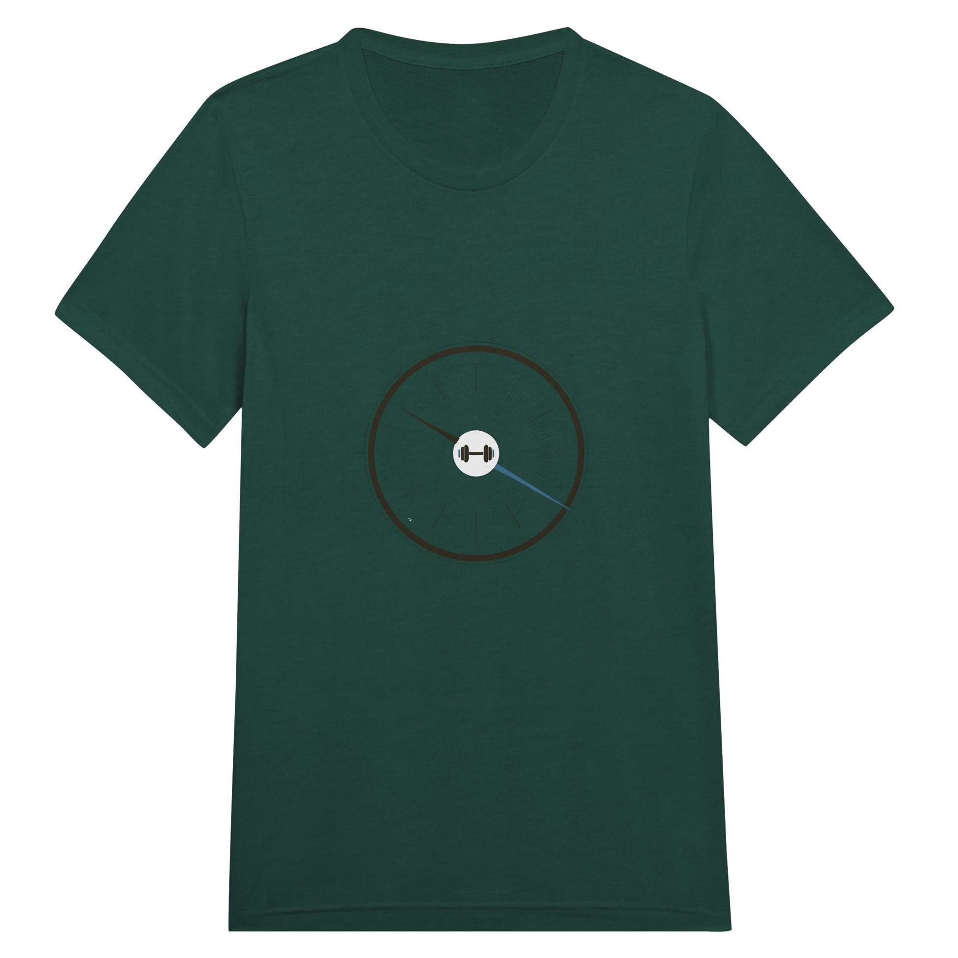 Bedside Manner Barbell Manner tee flat lay, technical tailored fit for road warriors