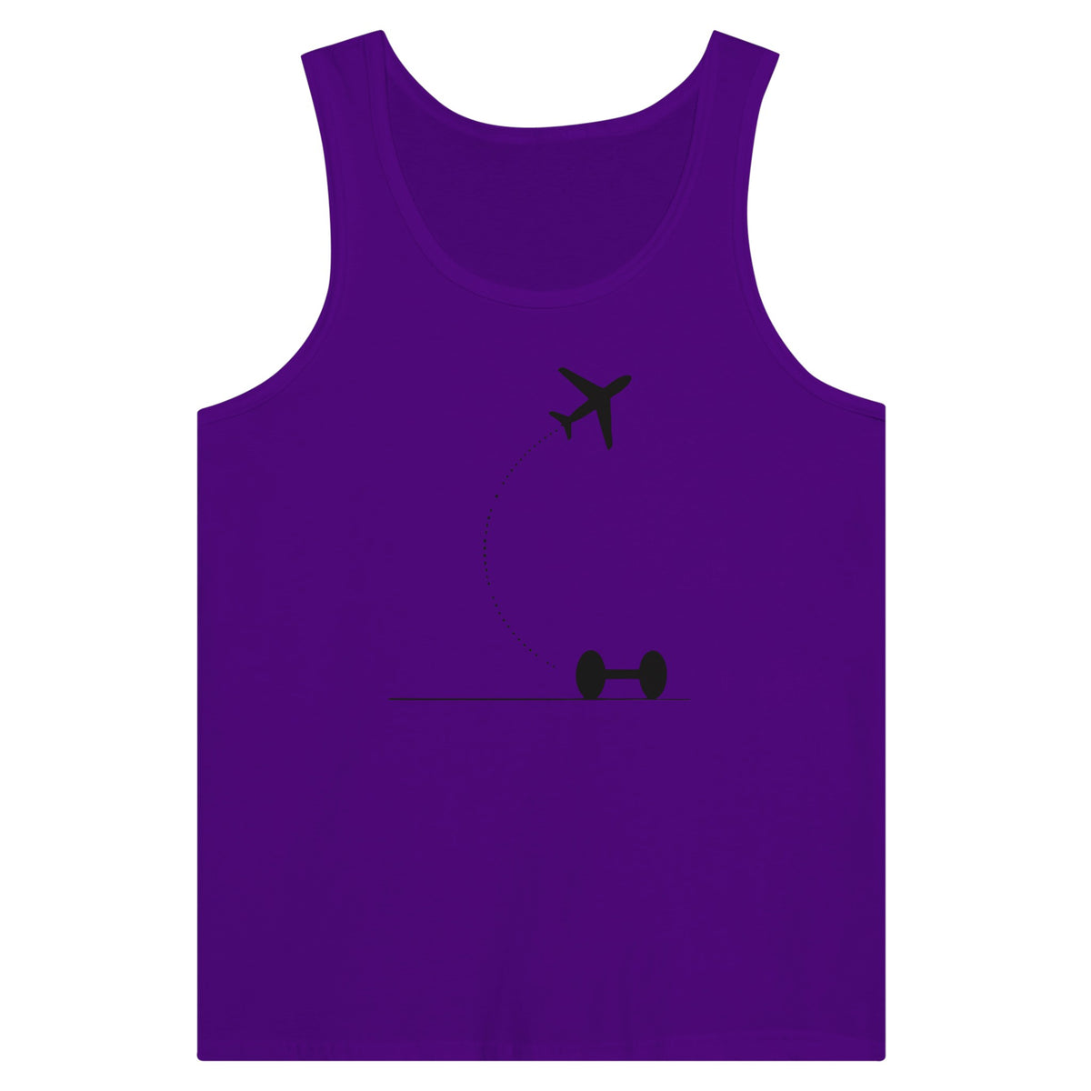 Team Purple Hotel Key, Fitness Key travel tank, flight-path dumbbell design