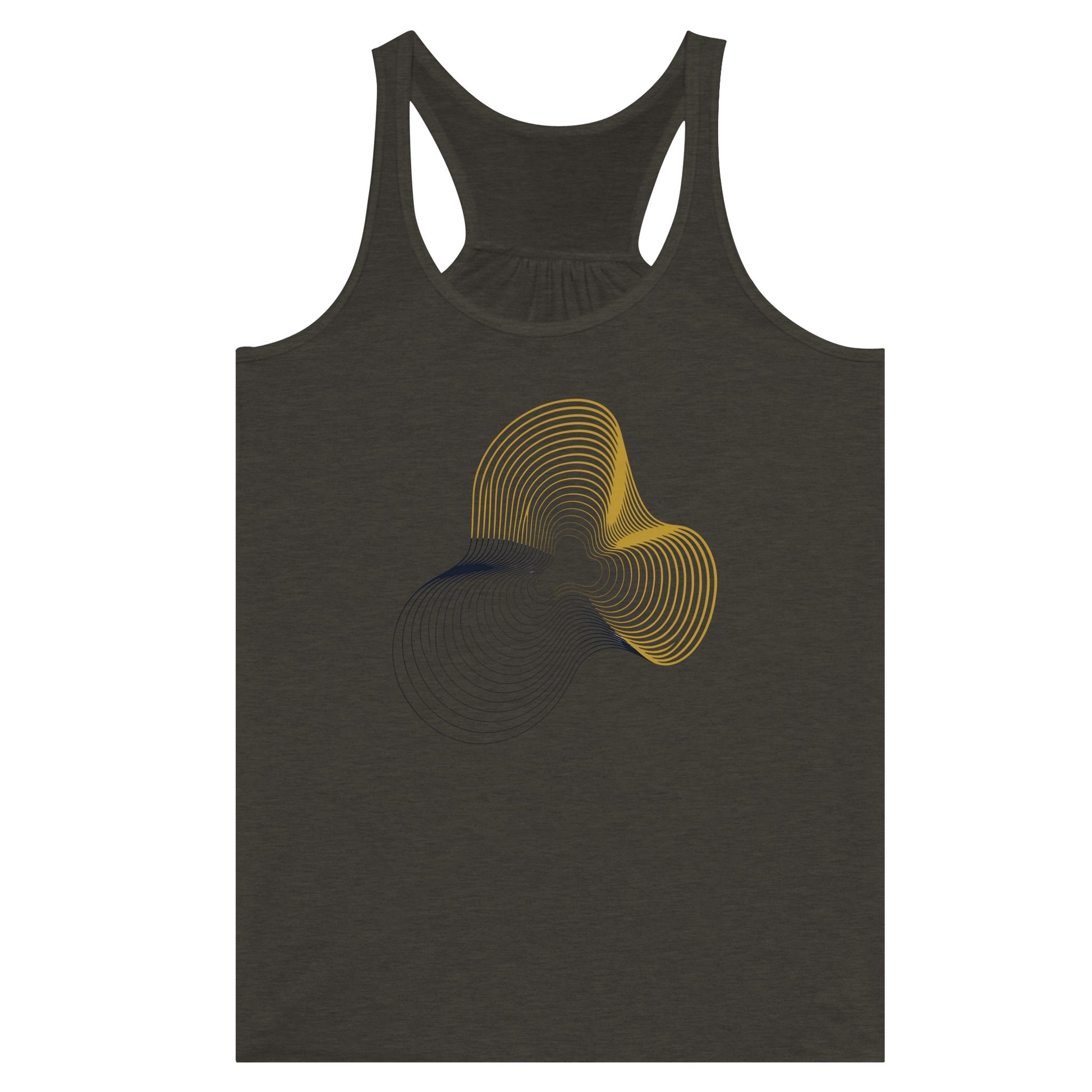 Carry-On Only. Excuses Left Behind. women's flowy racerback tank — detail shot of the print