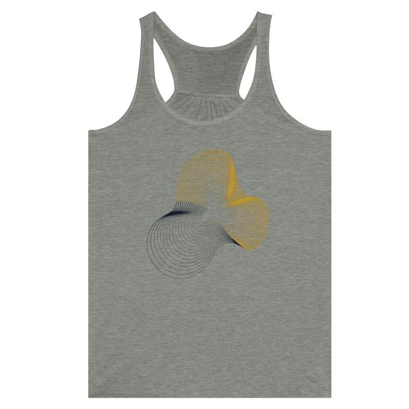 Carry-On Only. Excuses Left Behind. women's flowy racerback tank — front view