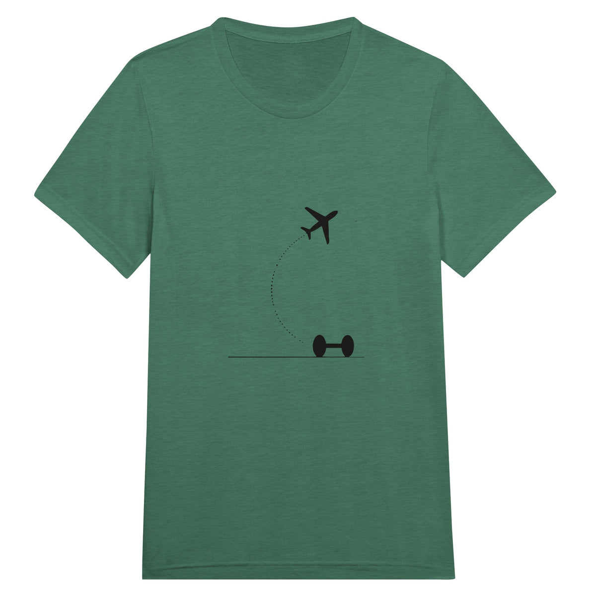 Hotel Key, Fitness Key design on Grass Green Triblend unisex tee - Dumbbells & Hotels