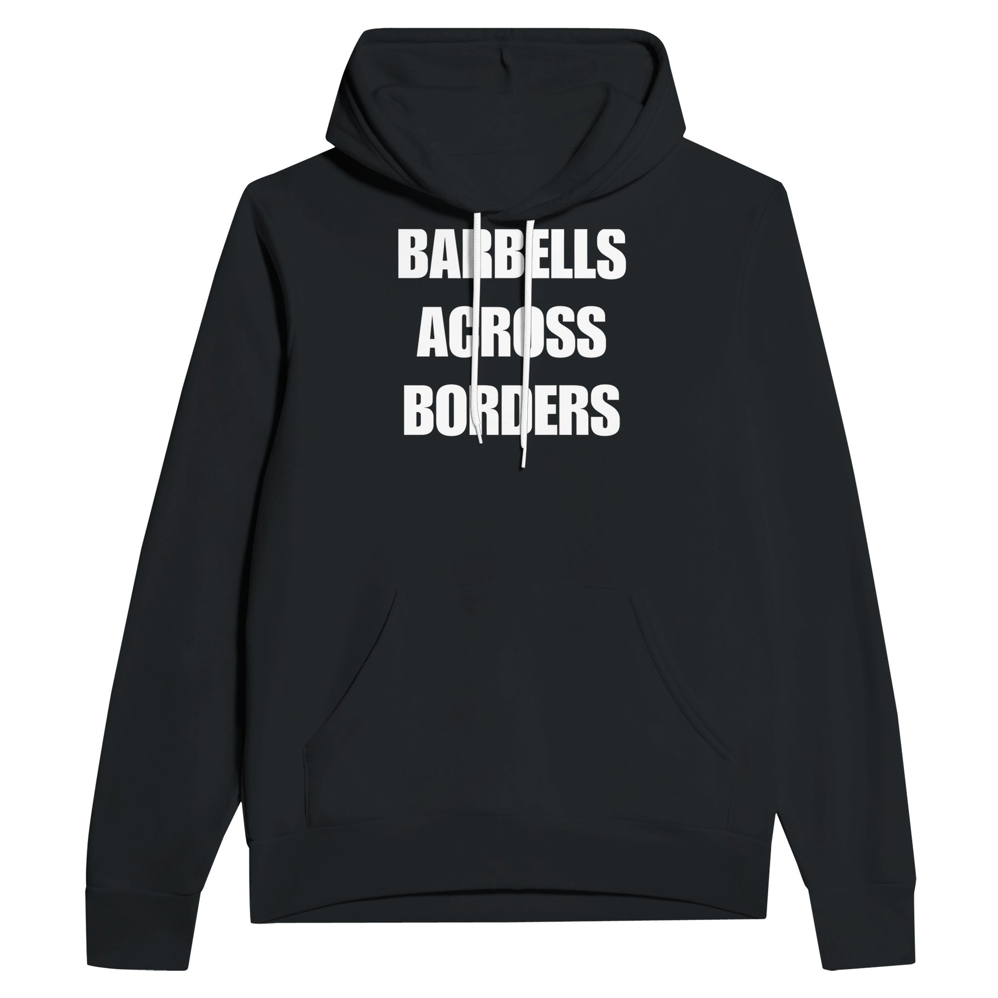 Barbells Across Borders travel hoodie — wrinkle-resistant gear that packs flat for the carry-on | Dumbbells & Hotels