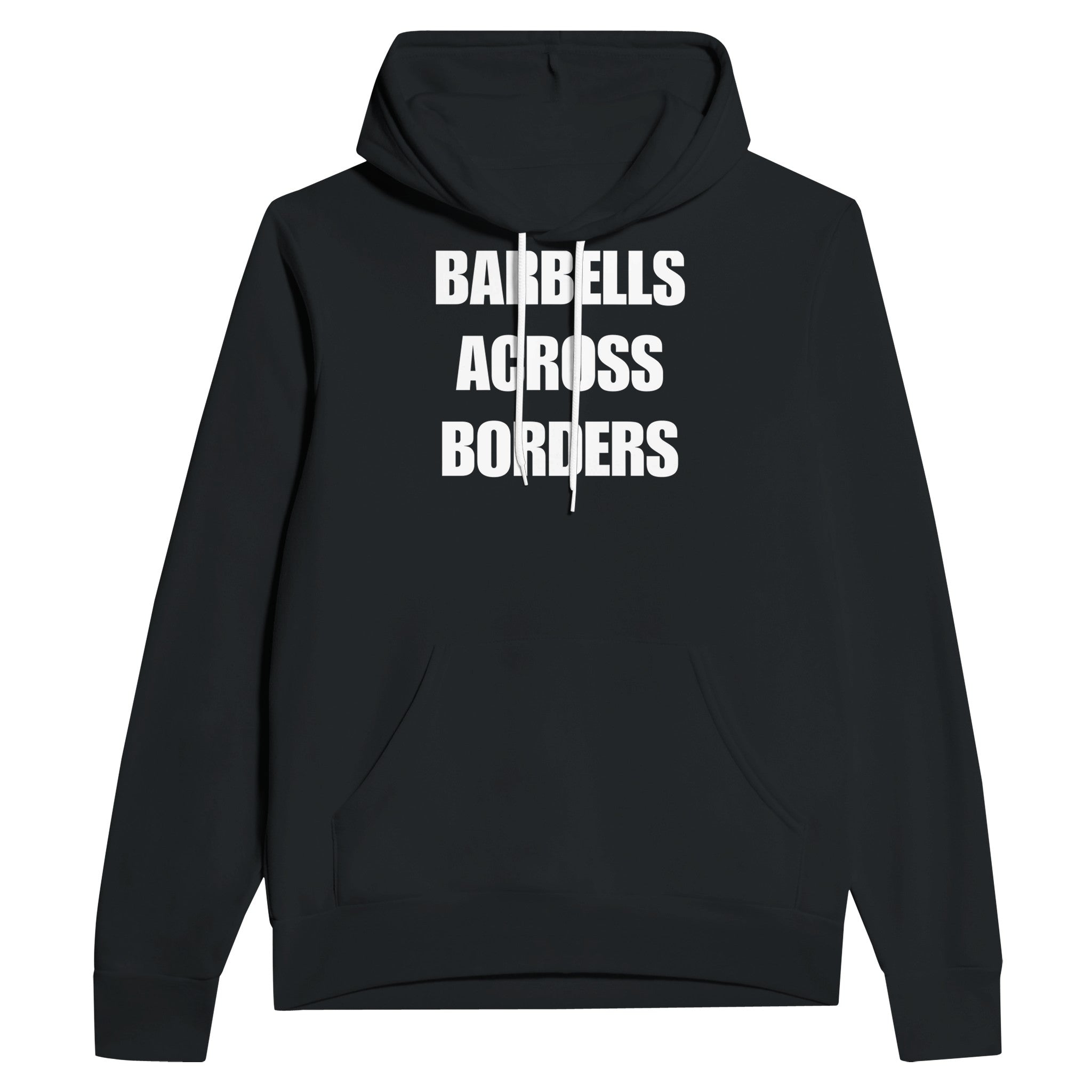 Barbells Across Borders travel hoodie — wrinkle-resistant gear that packs flat for the carry-on | Dumbbells & Hotels