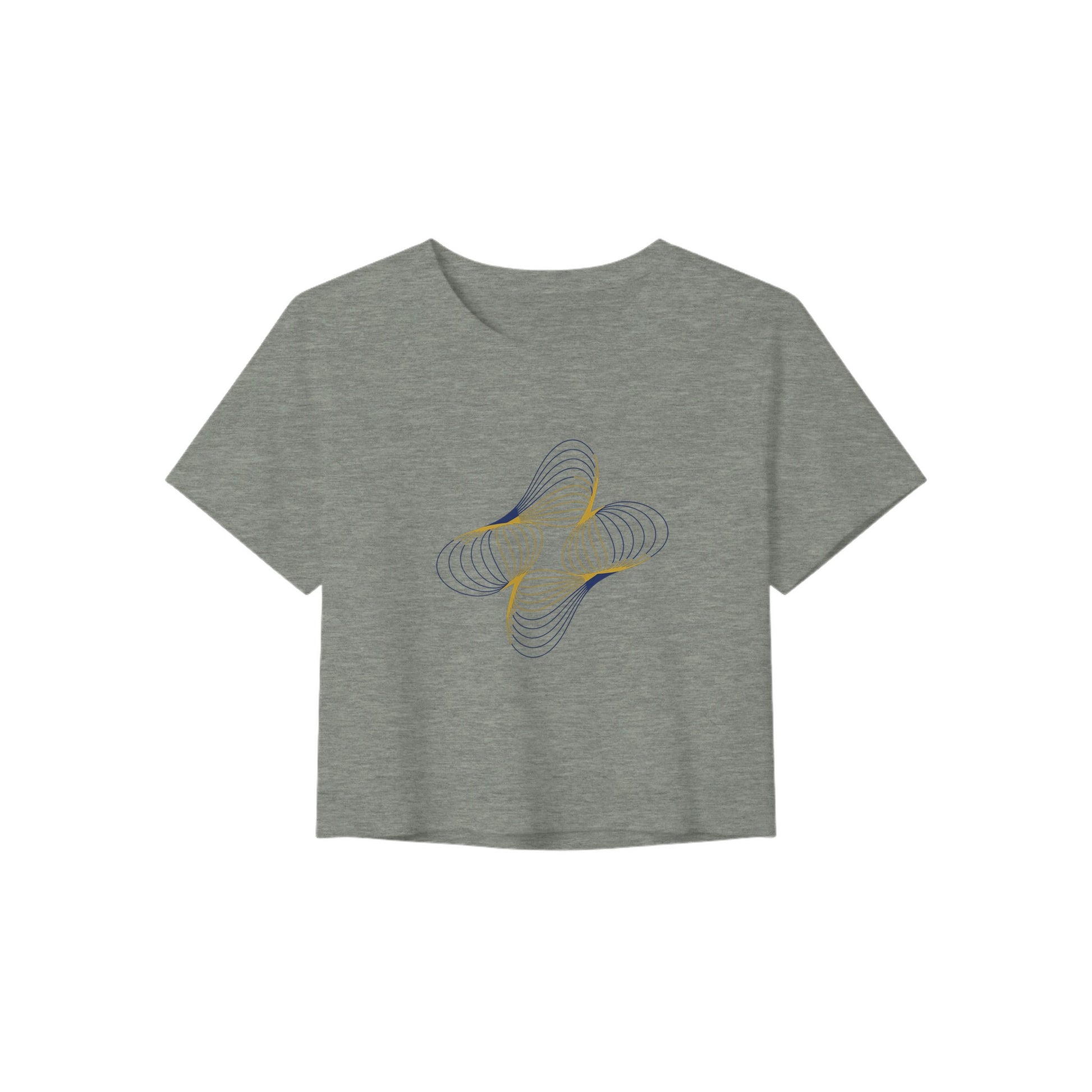 Between Meetings, Between Sets. women's crop top in Athletic Heather