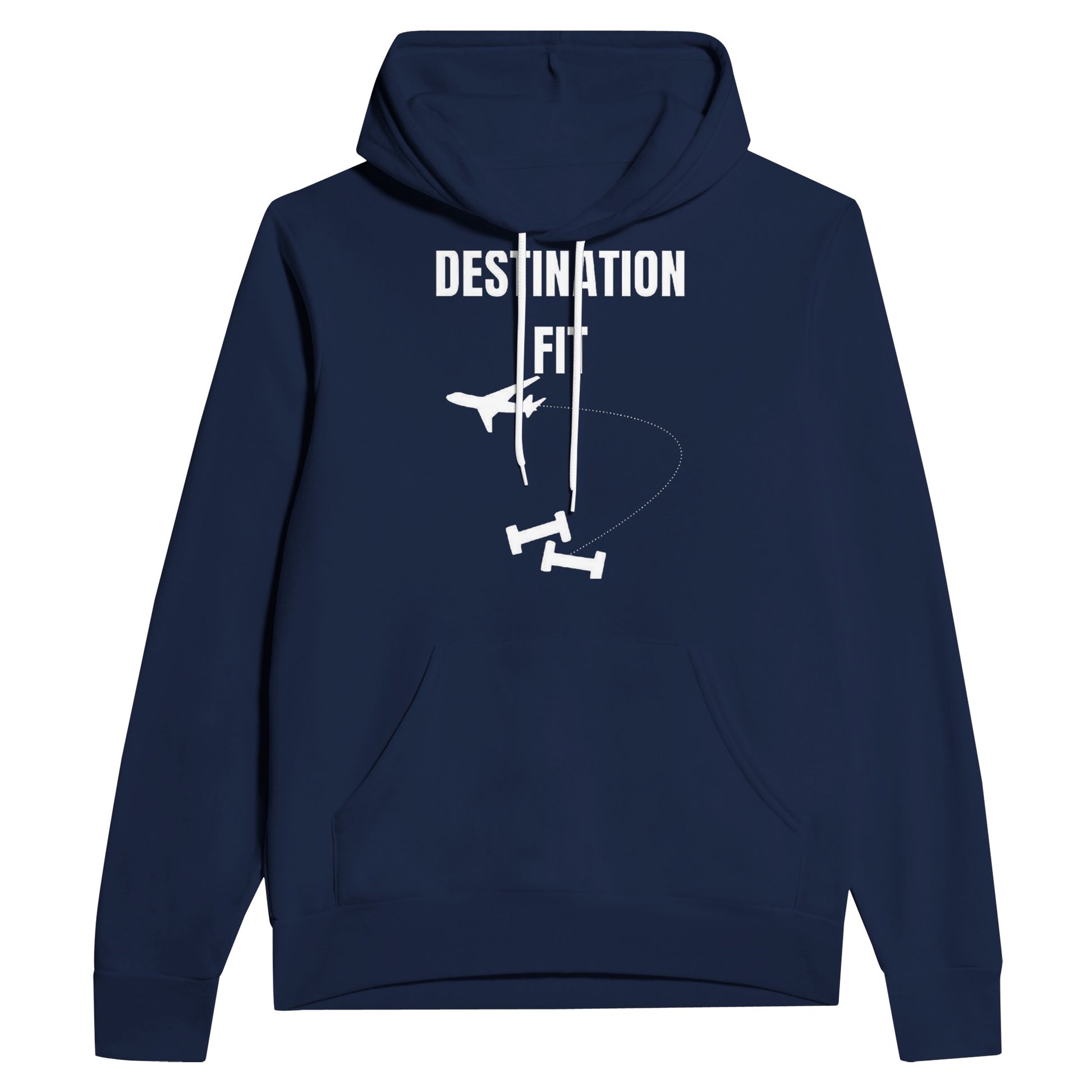 Destination Fit travel hoodie — flight-tested travel fitness apparel for the road warrior | Dumbbells & Hotels