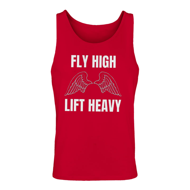 premium travel tank with white Fly High Lift Heavy wingspan print, product view 15