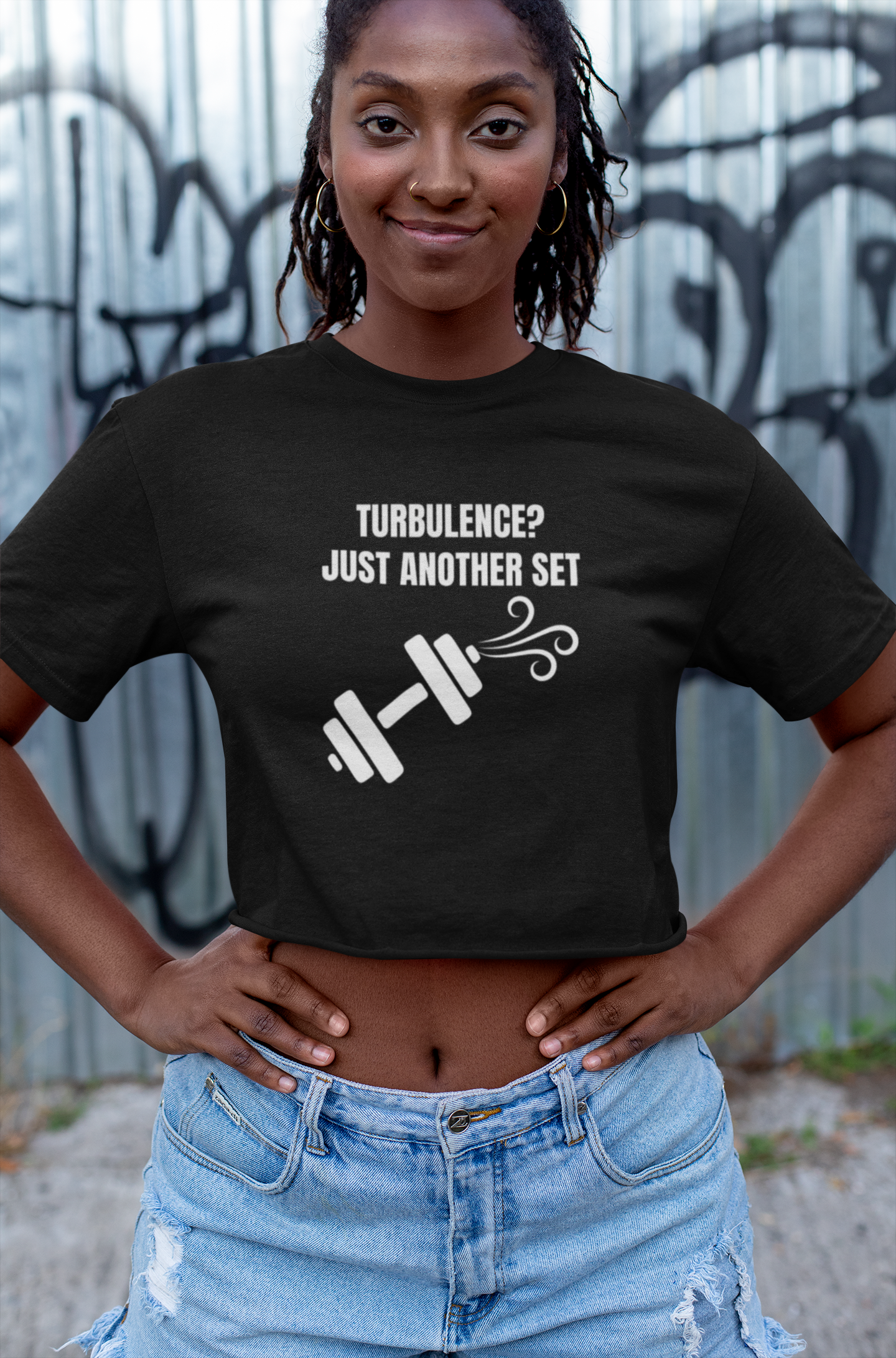 Flight-tested crop top on urban travel day — wrinkle-resistant fitness apparel for travel nurses