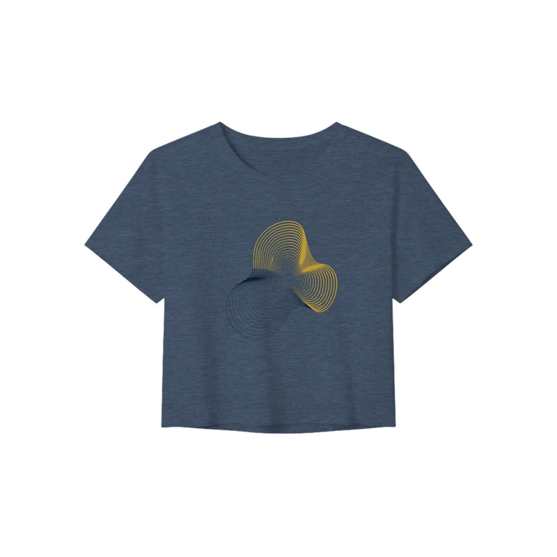 Carry-On Only. Excuses Left Behind. women's crop tee — back view