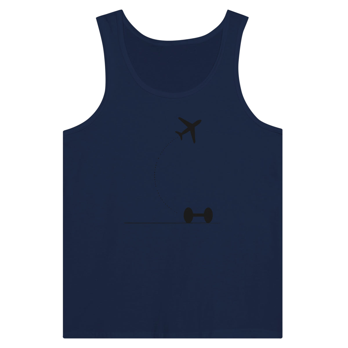 Navy Hotel Key, Fitness Key travel tank, flight-path dumbbell design