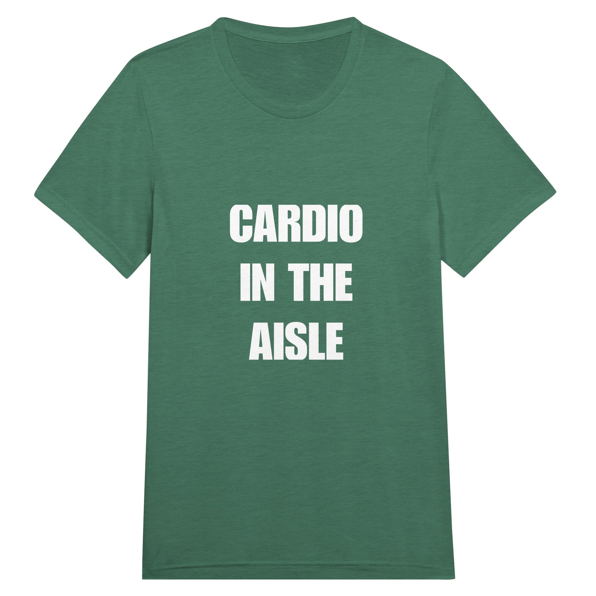 Cardio in the Aisle travel workout tee — road warrior training in the hotel gym | Dumbbells & Hotels