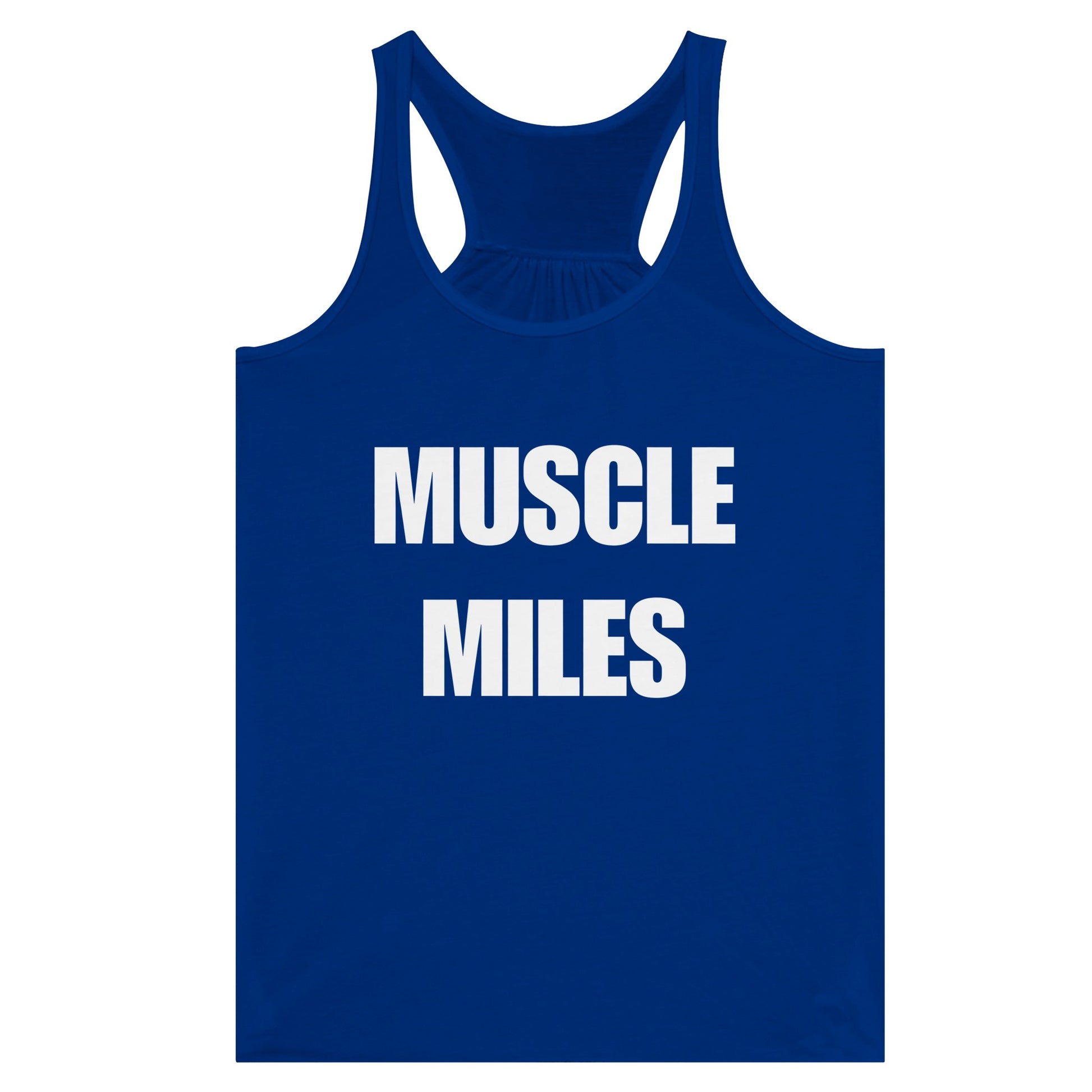Muscle Miles racerback tank print close-up