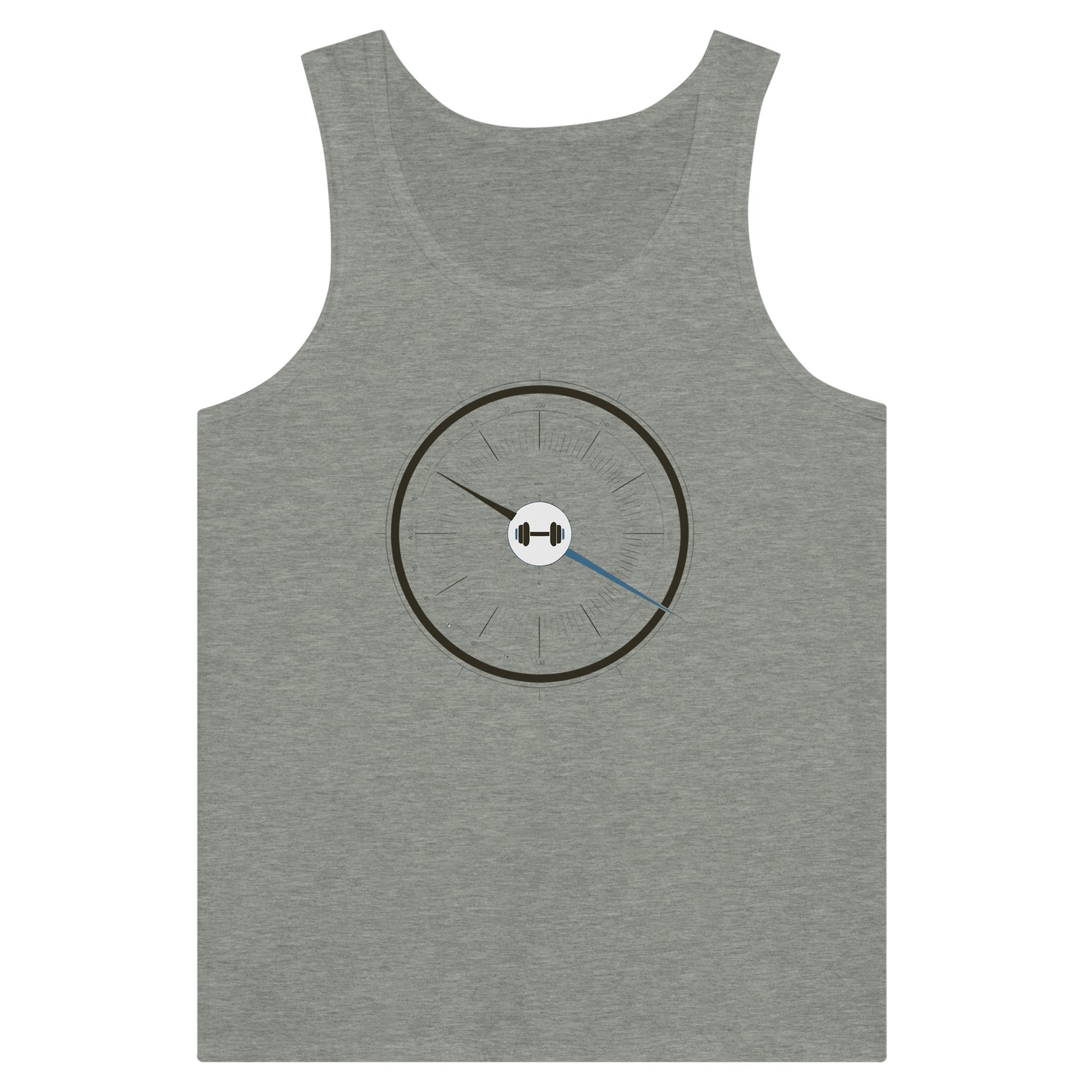 Bedside Manner Barbell Manner tank front view, Dumbbells and Hotels travel training piece