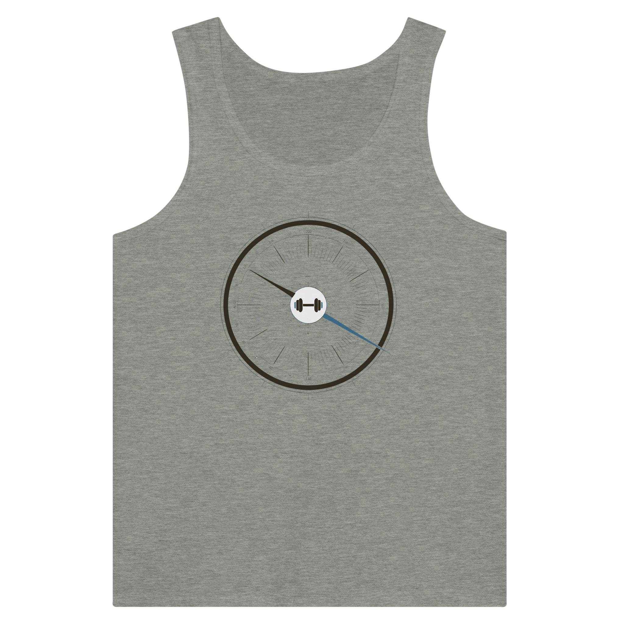 Bedside Manner Barbell Manner tank front view, Dumbbells and Hotels travel training piece