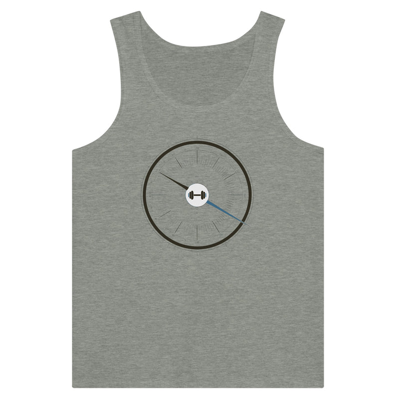 Bedside Manner Barbell Manner tank front view, Dumbbells and Hotels travel training piece