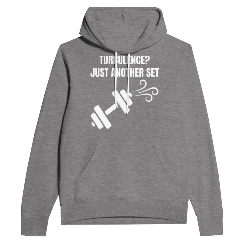 Turbulence Just Another Set travel workout hoodie by Dumbbells & Hotels — view 1