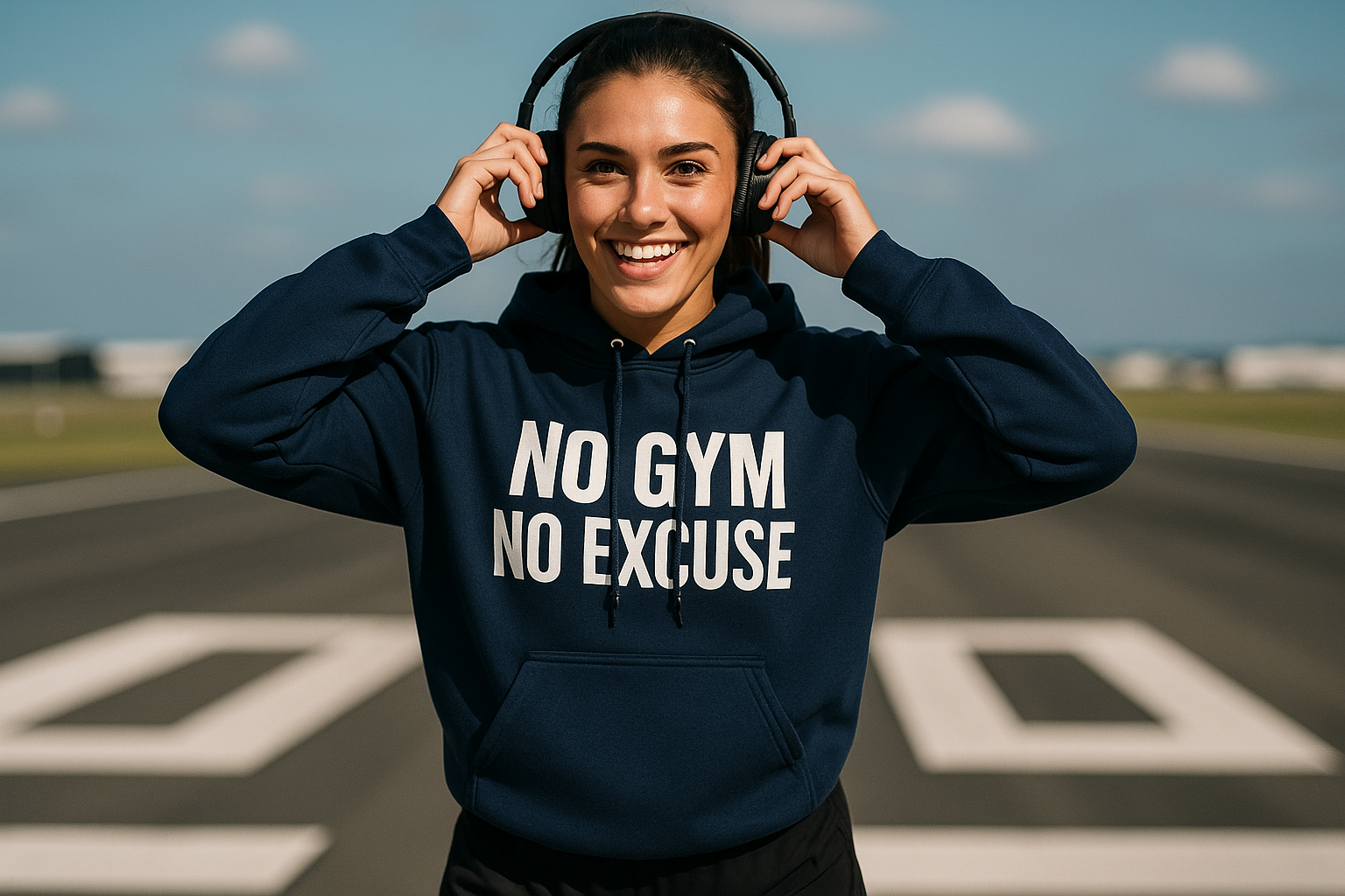 No Gym No Excuse - Unisex Hoodie by Dumbbells and Hotels