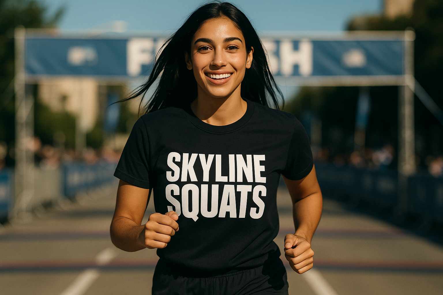 Skyline Squats - Unisex Classic Tee by Dumbbells and Hotels