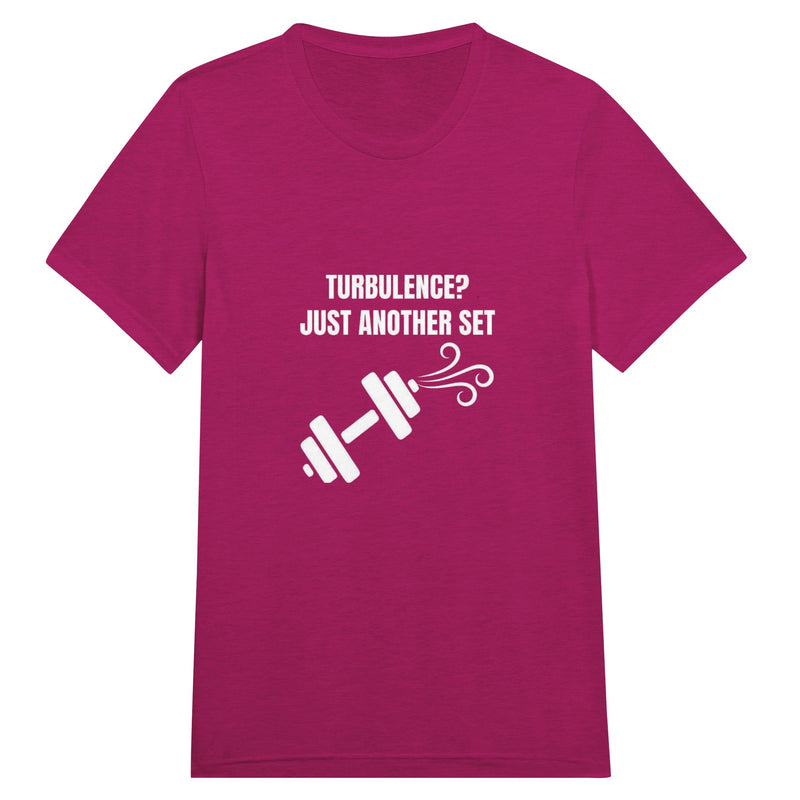 Turbulence Just Another Set travel gym t-shirt by Dumbbells & Hotels — view 15