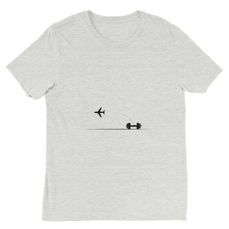 Land. Recover. Repeat. Tee | Dumbbells & Hotels - Land. Recover. Repeat. design, tee product photo