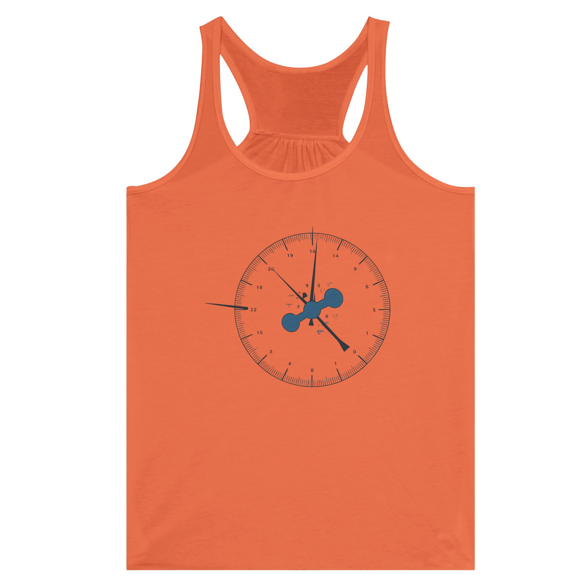 Clock In. Check In. Show Up. Racerback | Dumbbells & Hotels - Clock In. Check In. Show Up. design, racerback product photo