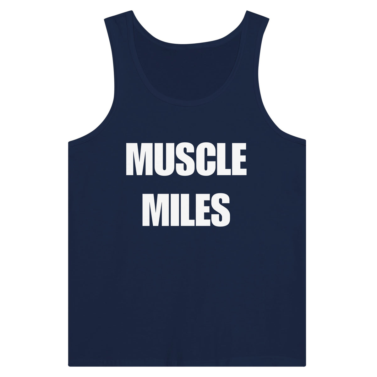 Muscle Miles tank top size chart reference