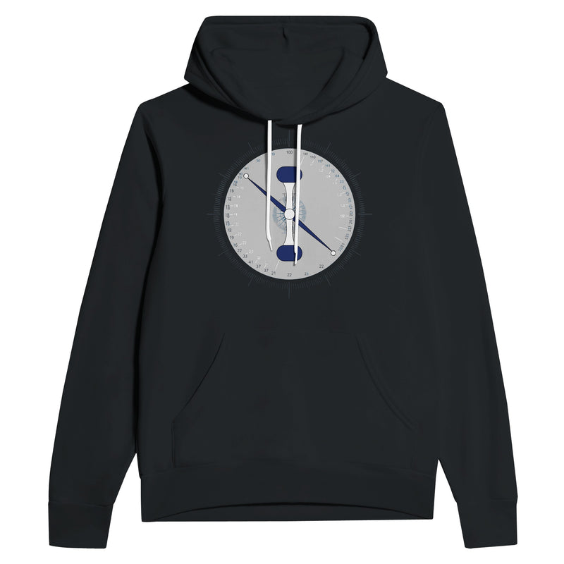 Taxi. Takeoff. Train. Hoodie | Dumbbells & Hotels - Taxi. Takeoff. Train. design, hoodie product photo