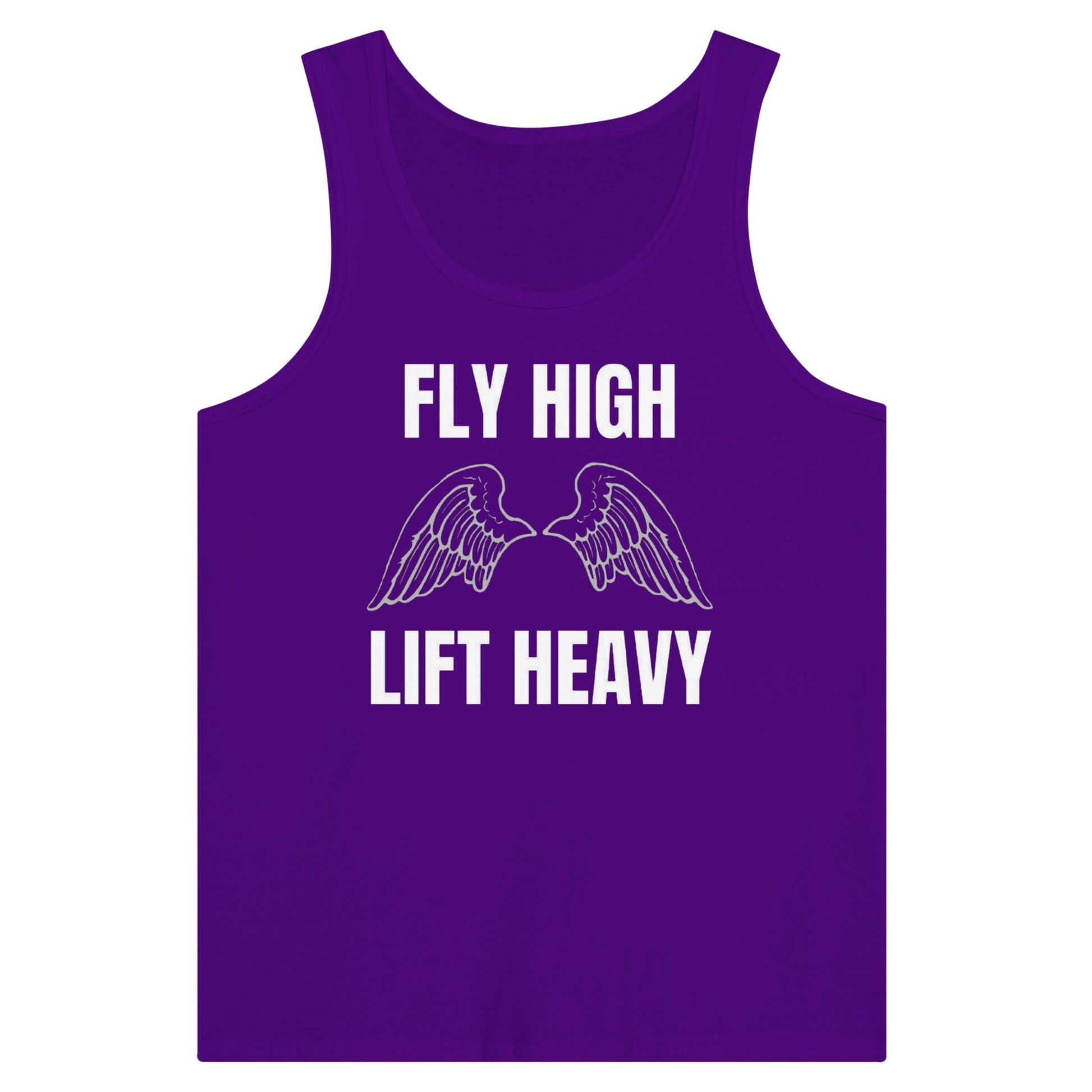 premium travel tank with white Fly High Lift Heavy wingspan print, product view 9