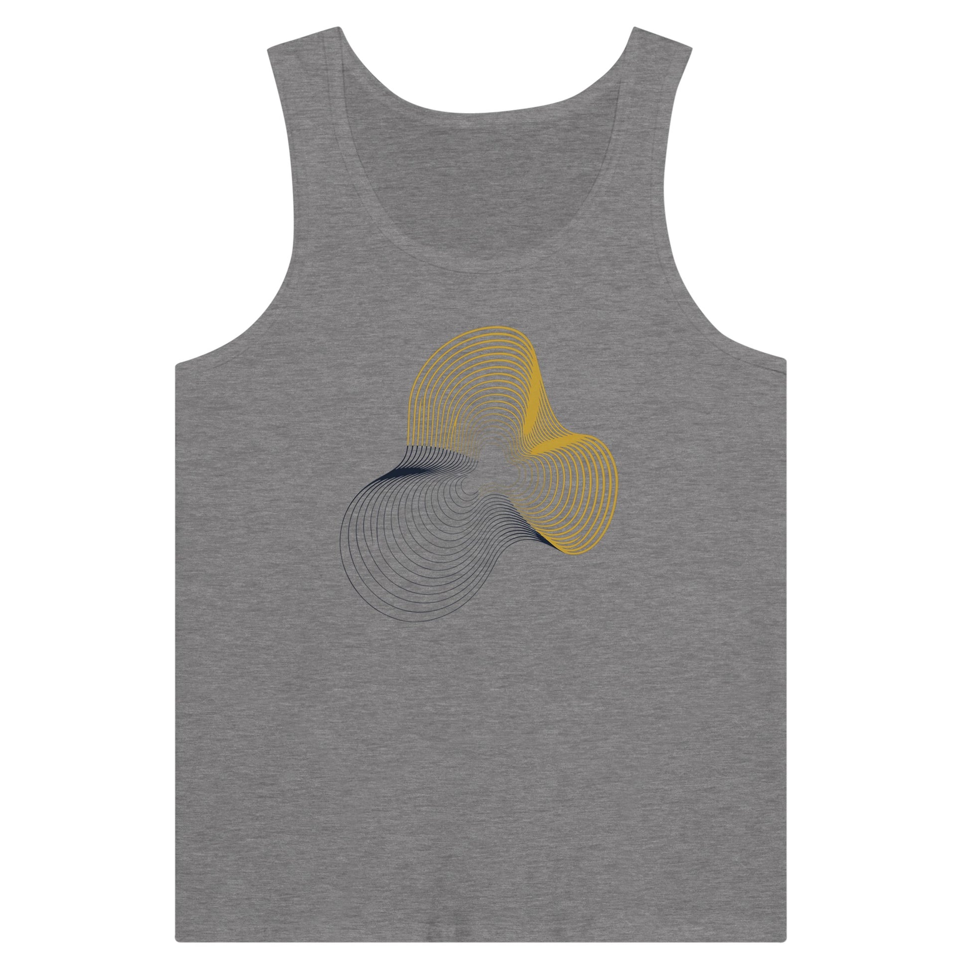 Carry-On Only. Excuses Left Behind. unisex workout tank — detail shot of the print