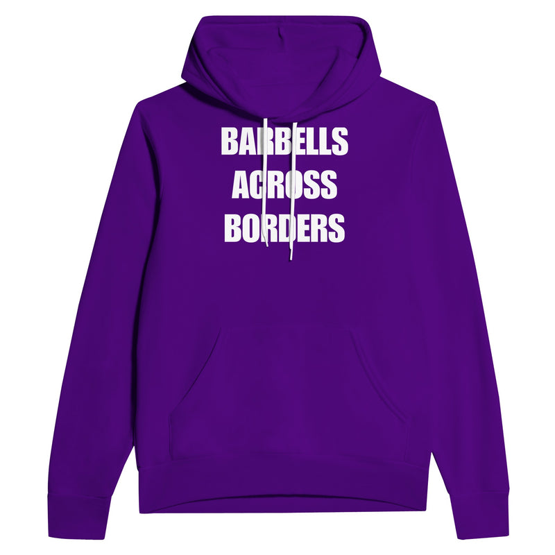 Barbells Across Borders travel hoodie — layover-ready capsule-wardrobe apparel designed by pilots | Dumbbells & Hotels